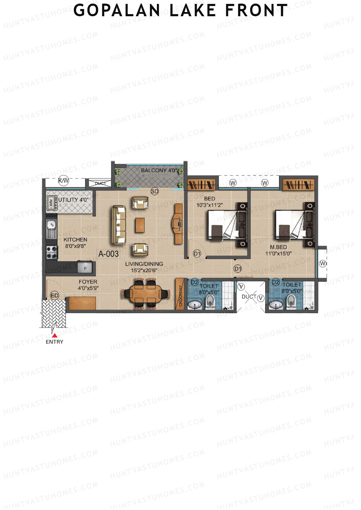 Gopalan Lake Front Block B Unit 3 Floor Plan