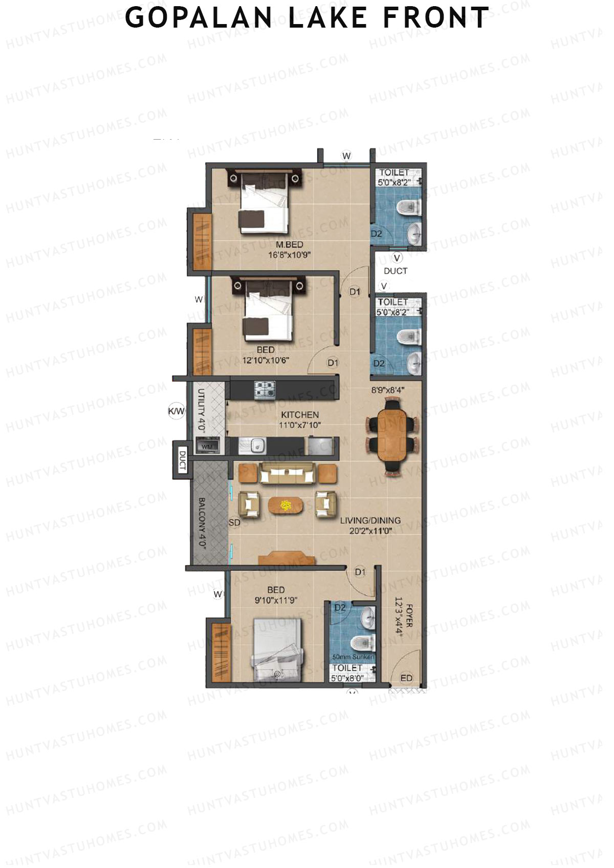 Gopalan Lake Front Block C Unit 1 Floor Plan