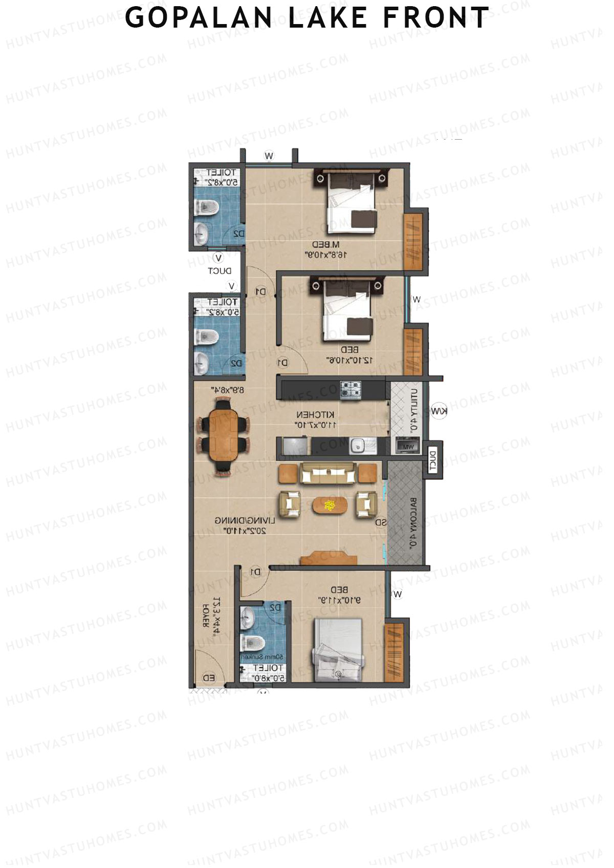 Gopalan Lake Front Block C Unit 2 Floor Plan