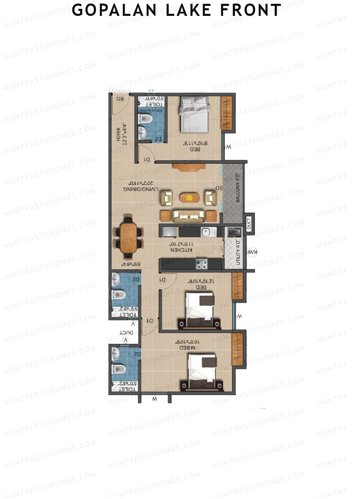 Gopalan Lake Front Block C Unit 5 Floor Plan
