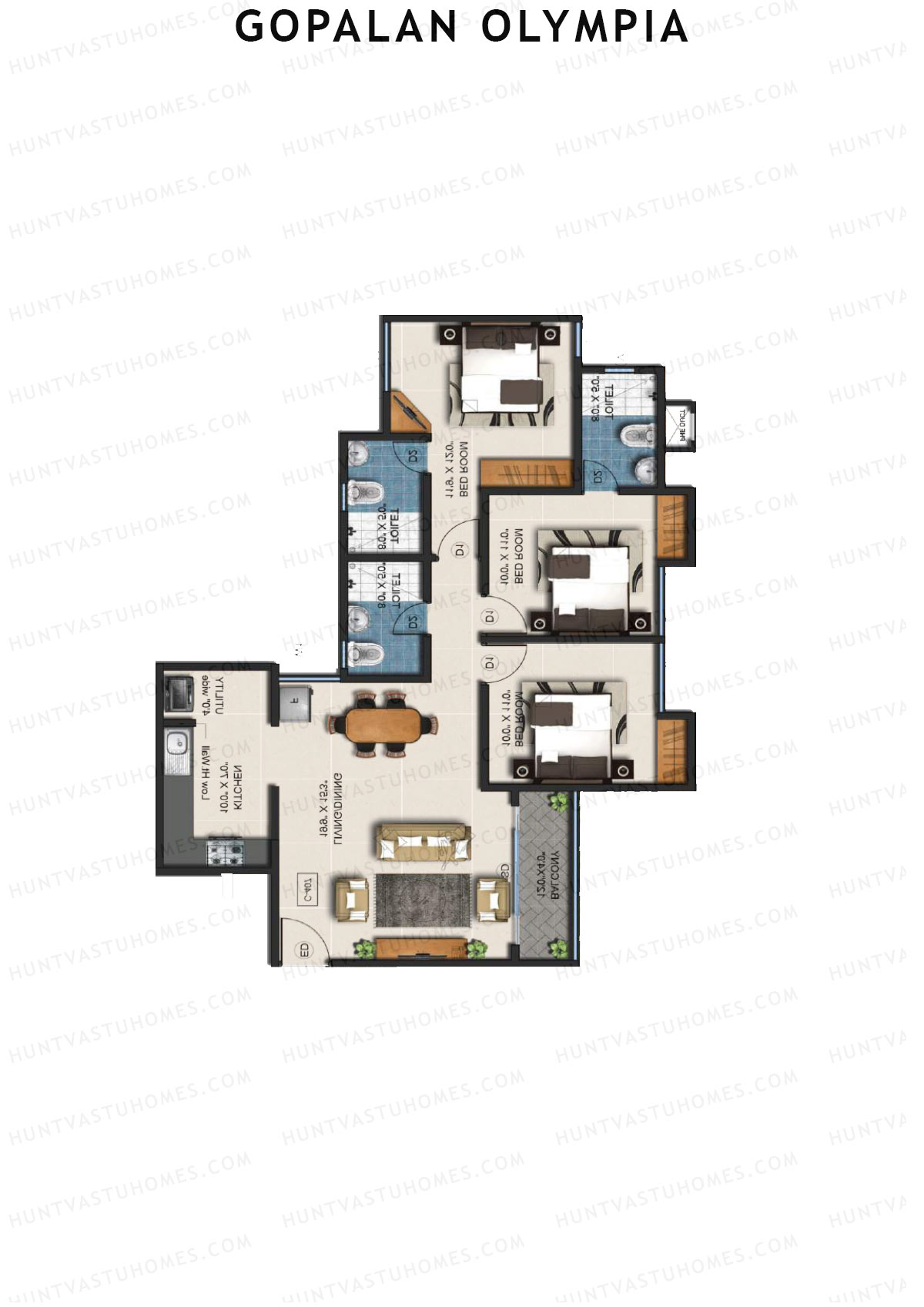 Gopalan Olympia Block A Unit 8 Floor Plan