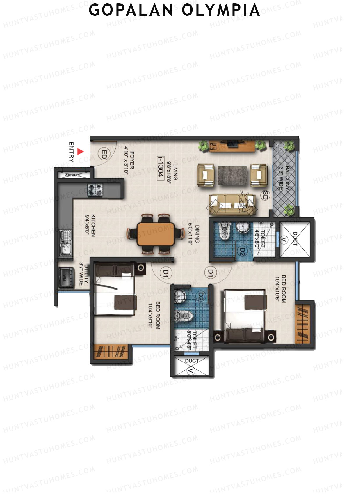 Gopalan Olympia Block H Unit 7 Floor Plan