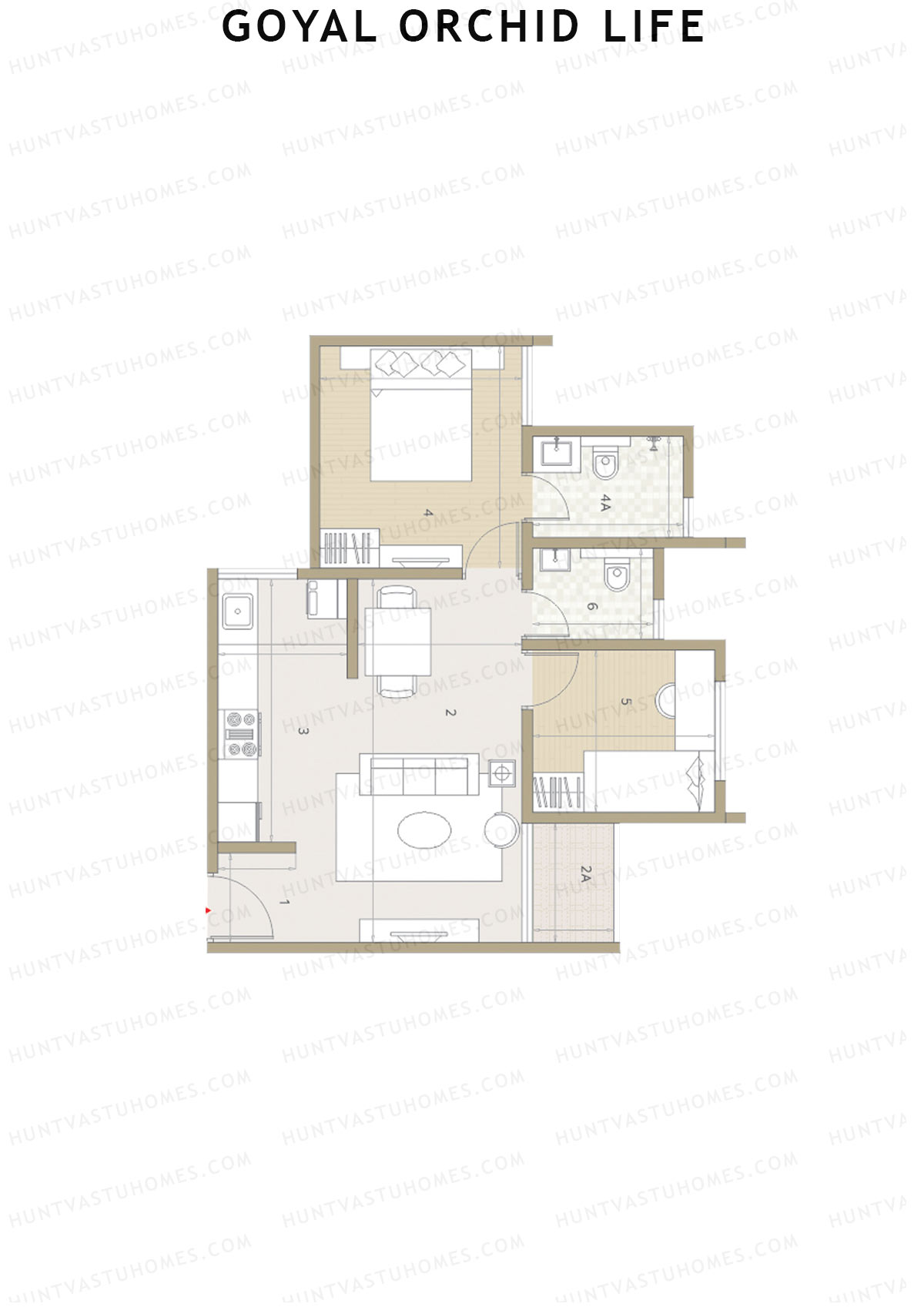 Goyal Orchid Life Tower A Unit 5 Floor Plan