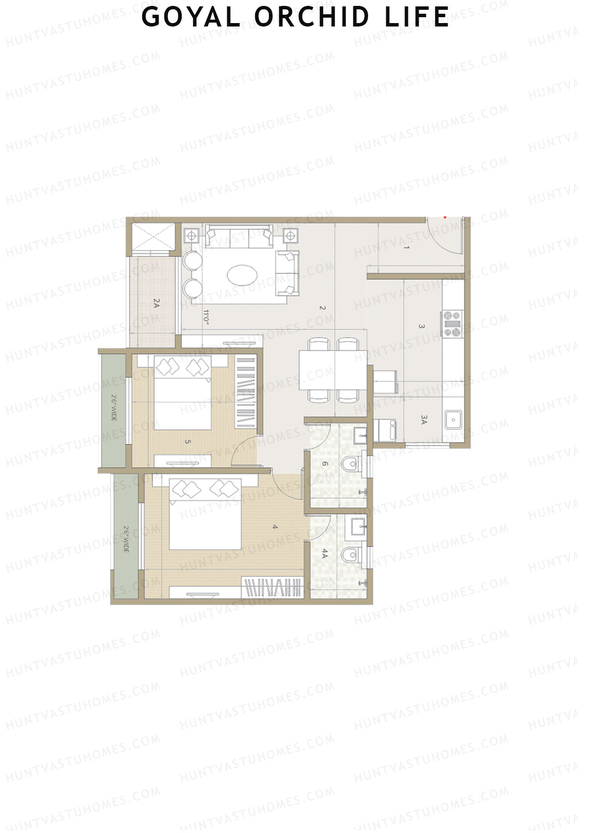 Goyal Orchid Life Tower B Unit 1 Floor Plan