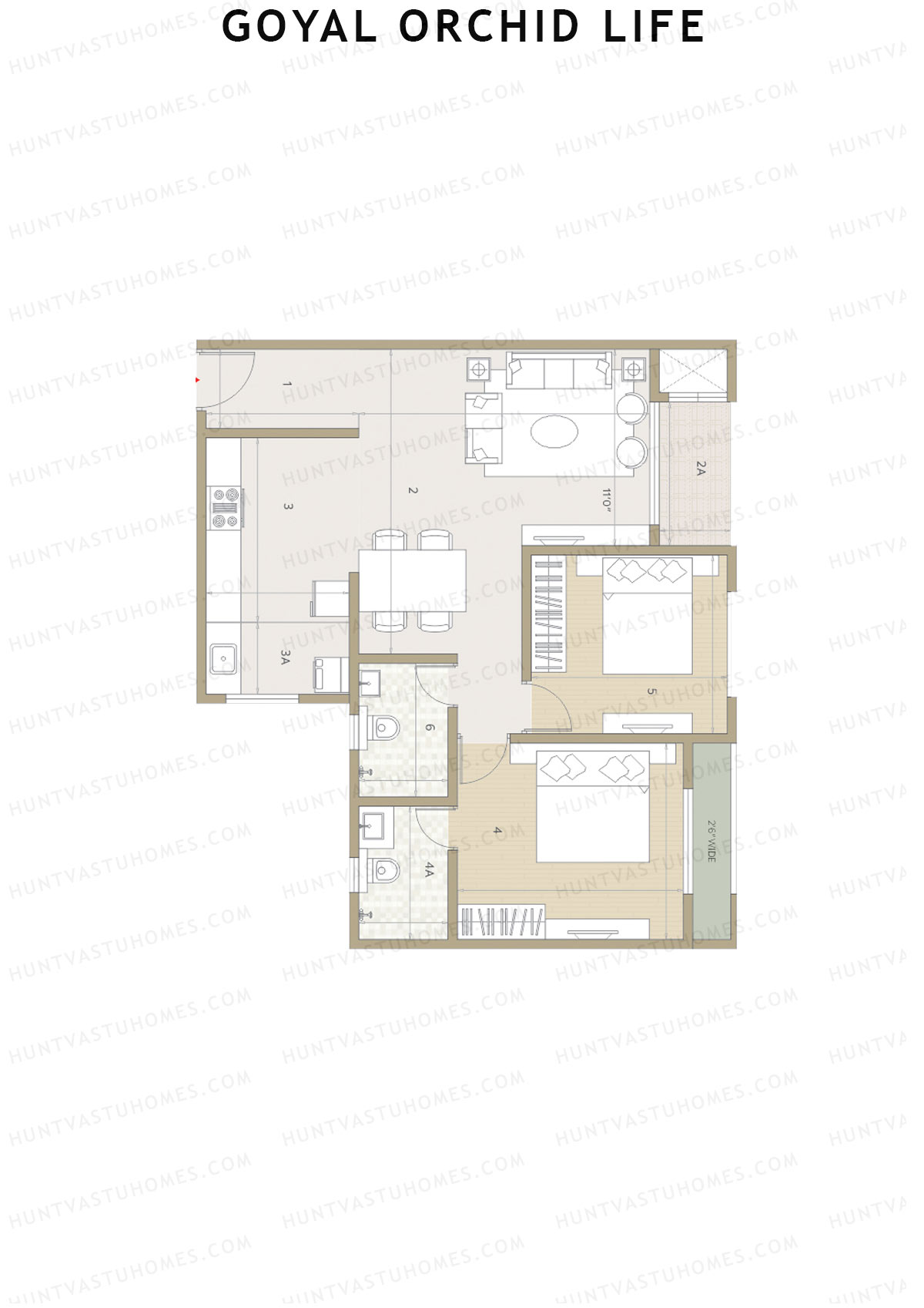 Goyal Orchid Life Tower B Unit 4 Floor Plan