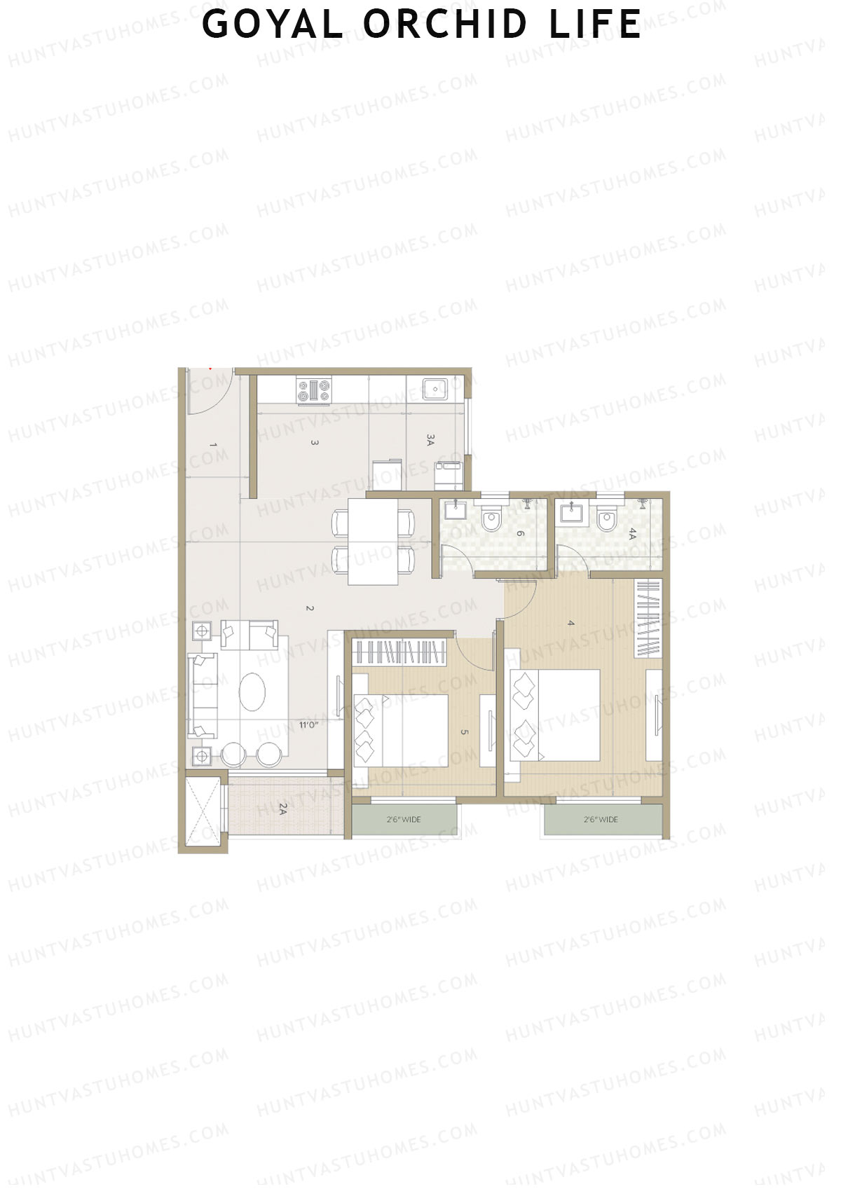 Goyal Orchid Life Tower B Unit 5 Floor Plan