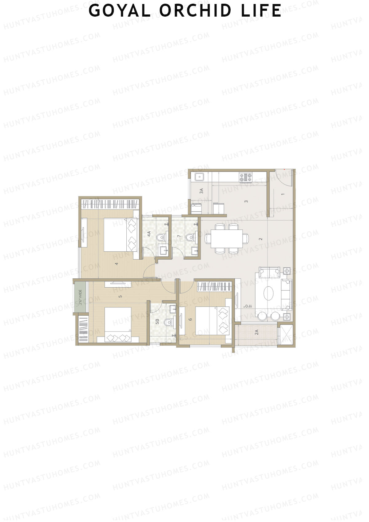 Goyal Orchid Life Tower B Unit 6 Floor Plan