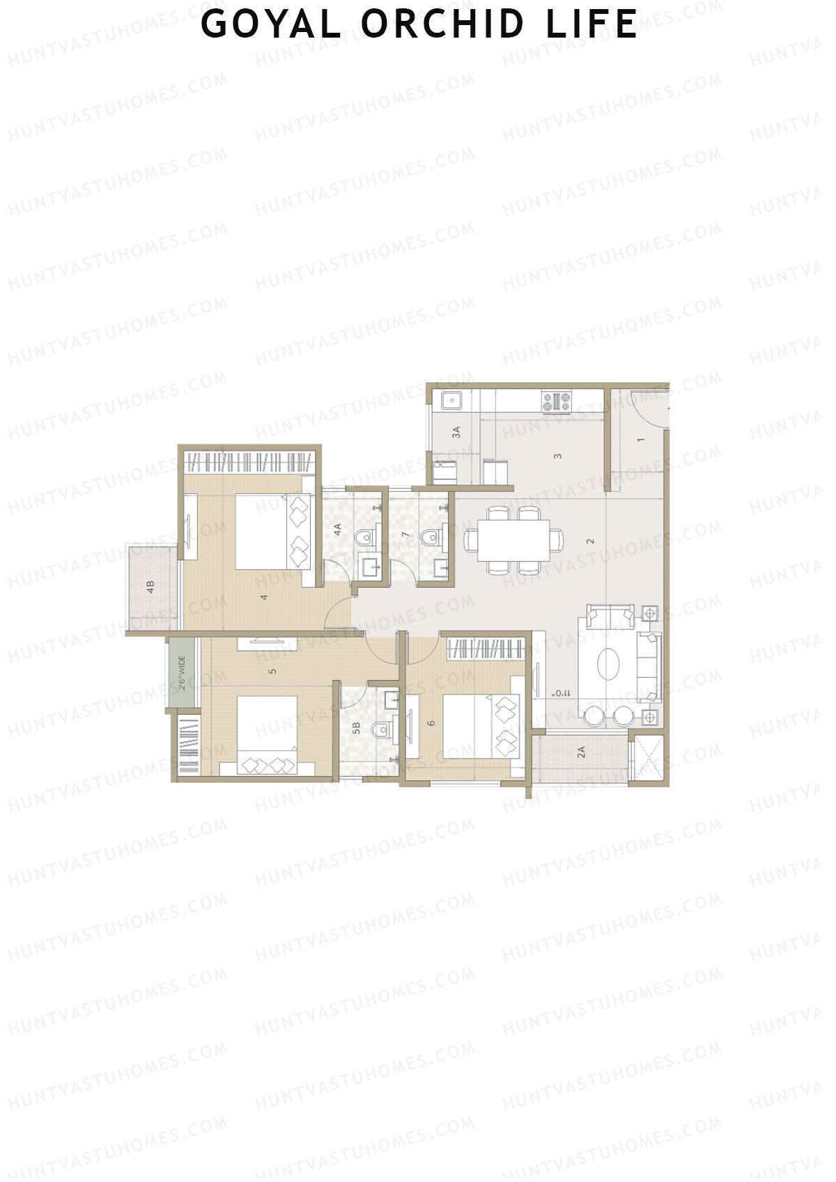 Goyal Orchid Life Tower B Unit 6 Floor Plan