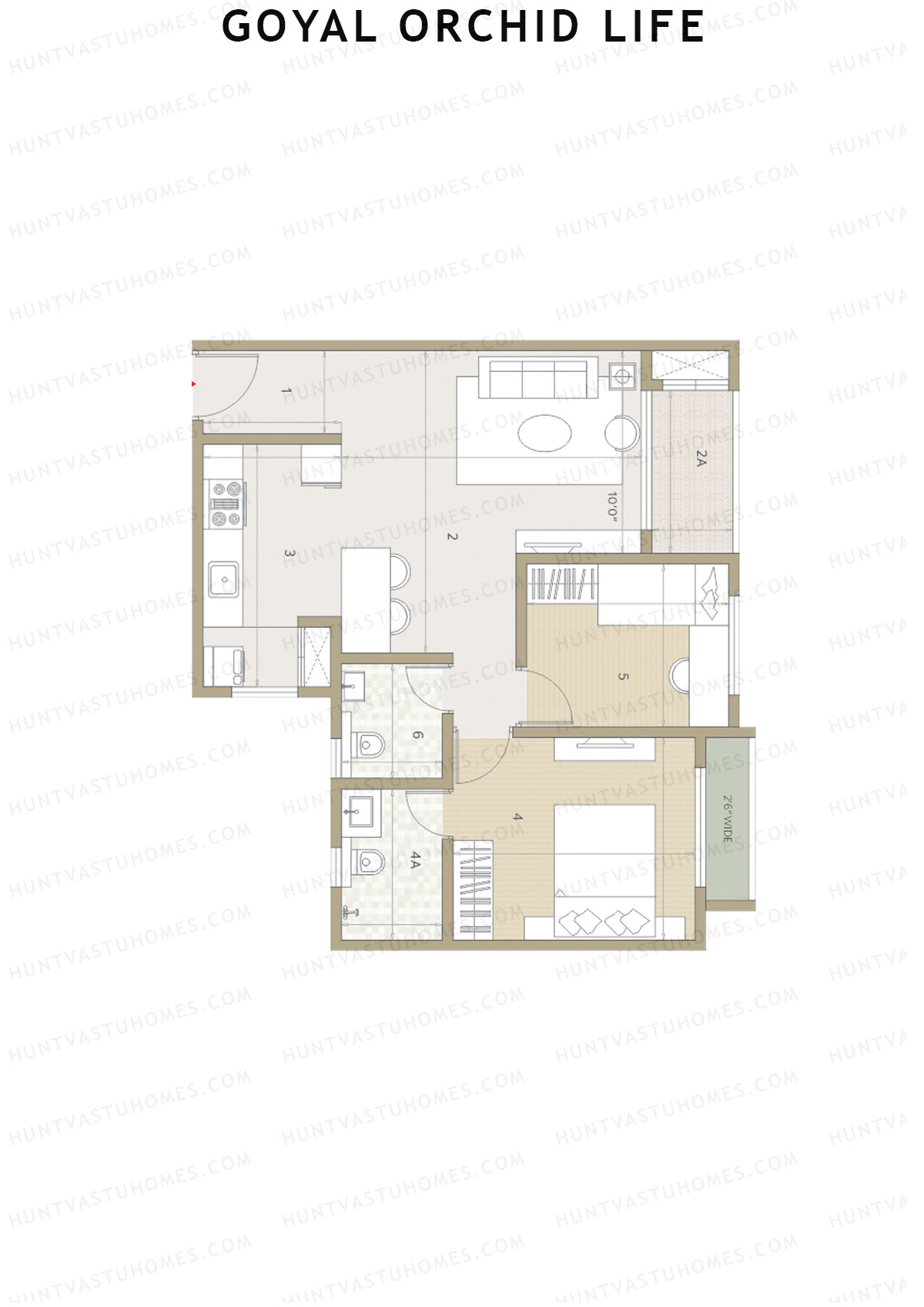Goyal Orchid Life Tower C Unit 4 Floor Plan