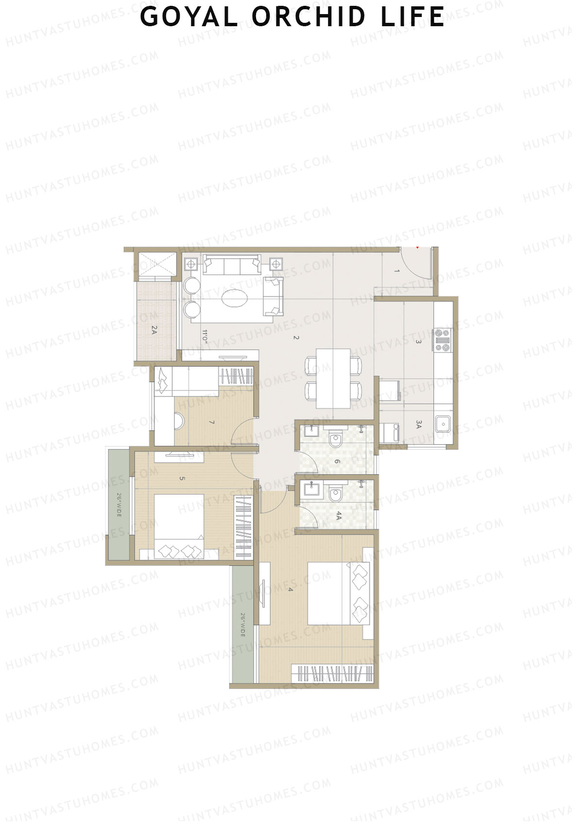 Goyal Orchid Life Tower C Unit 6 Floor Plan