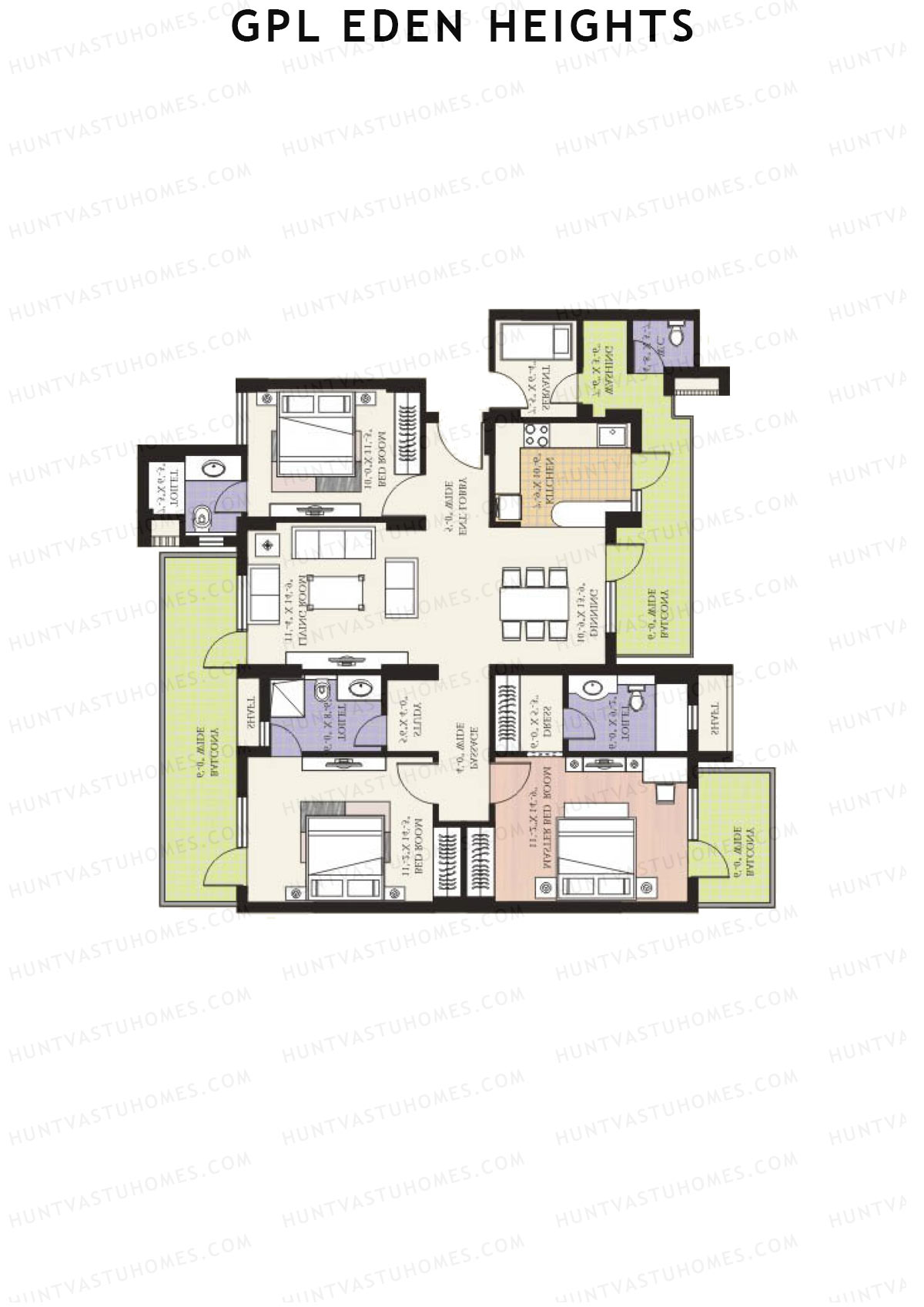 GPL Eden Heights Tower 2 Unit 2 Floor Plan