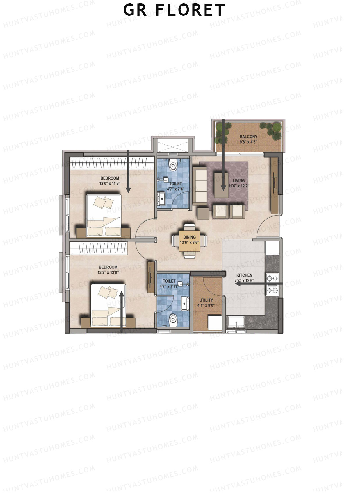 GR Floret Aster Unit 2 Floor Plan