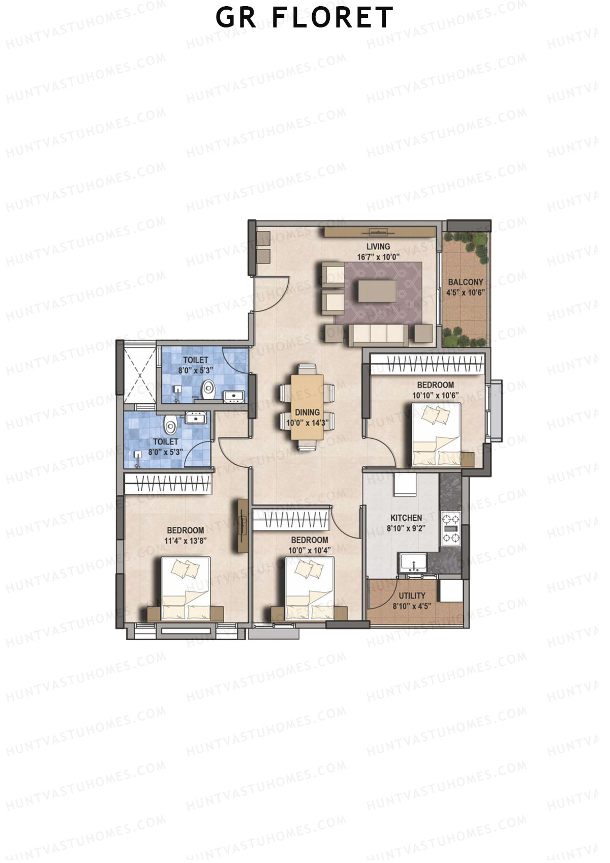 GR Floret Begonia Unit 1 Floor Plan