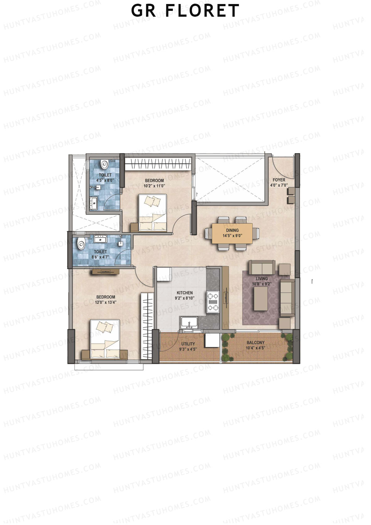 GR Floret Begonia Unit 2 Floor Plan