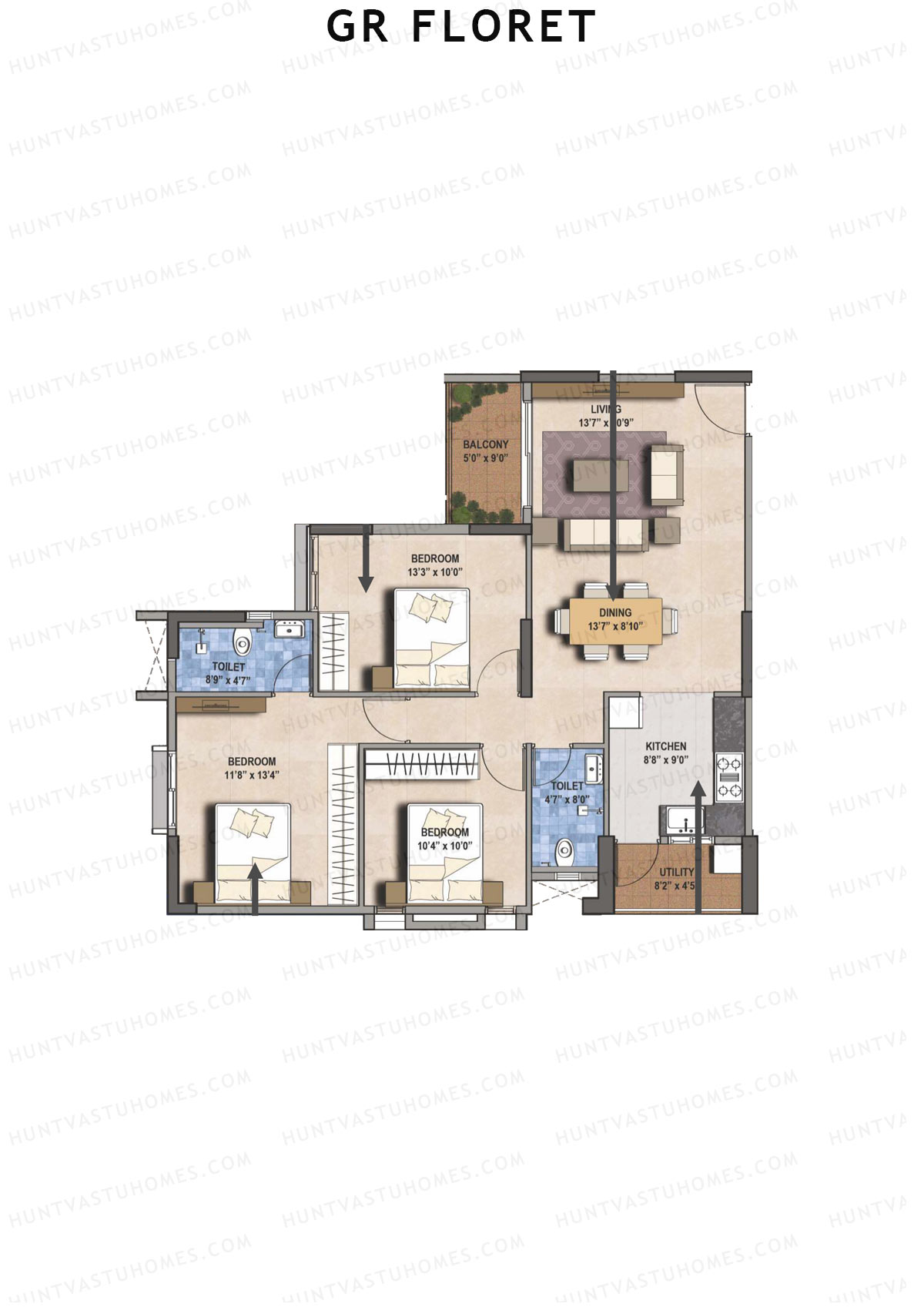 GR Floret Begonia Unit 3 Floor Plan