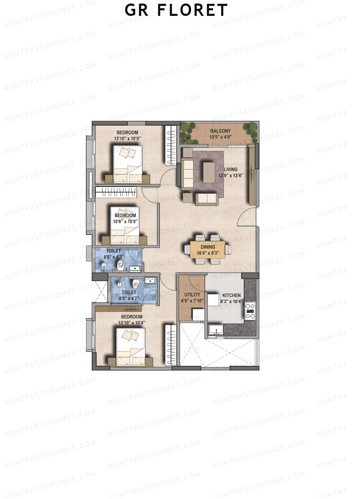 GR Floret Begonia Unit 4 Floor Plan