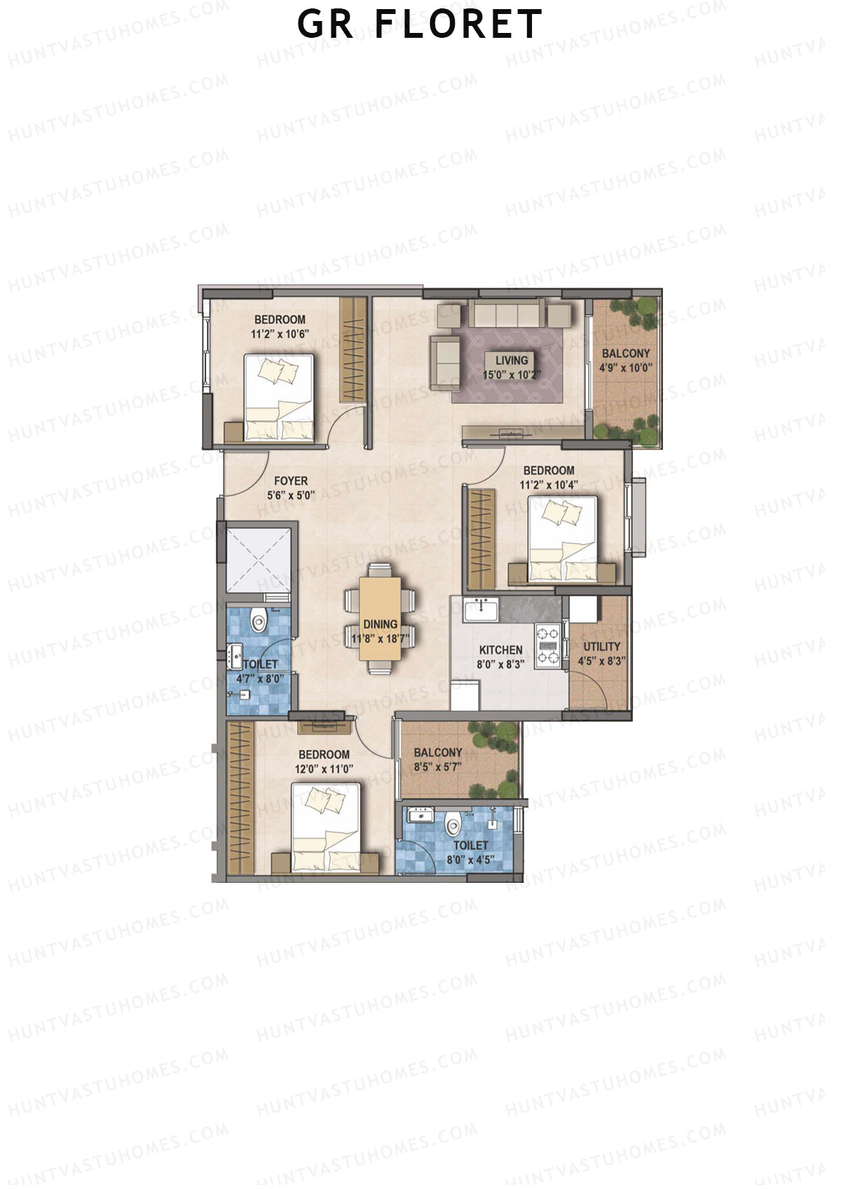 GR Floret Begonia Unit 5 Floor Plan