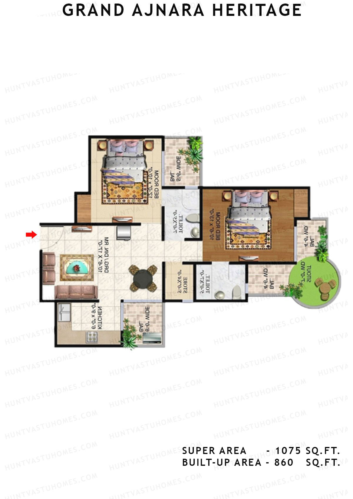 Grand Ajnara Heritage Tower A Unit 2, 4 Floor Plan