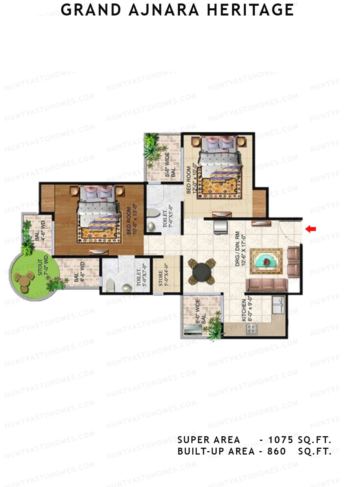 Grand Ajnara Heritage Tower A Unit 5, 7 Floor Plan