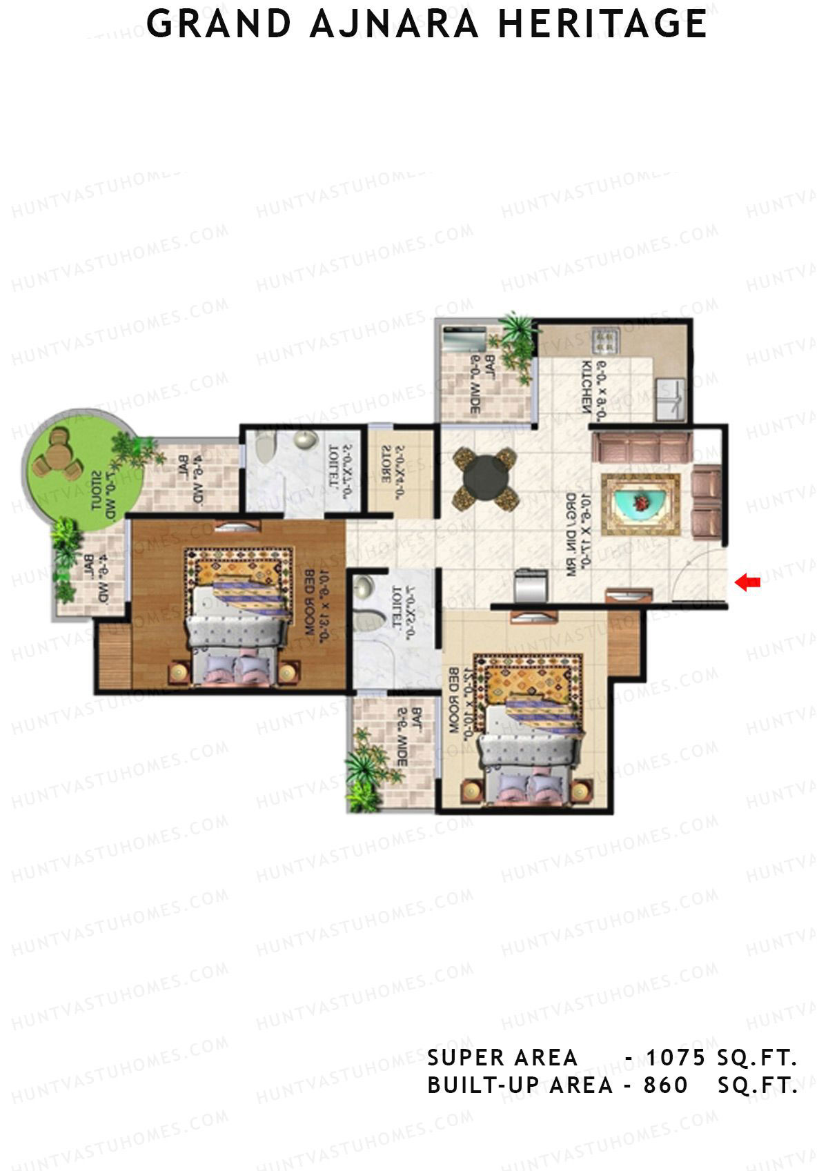 Grand Ajnara Heritage Tower A Unit 6, 8 Floor Plan