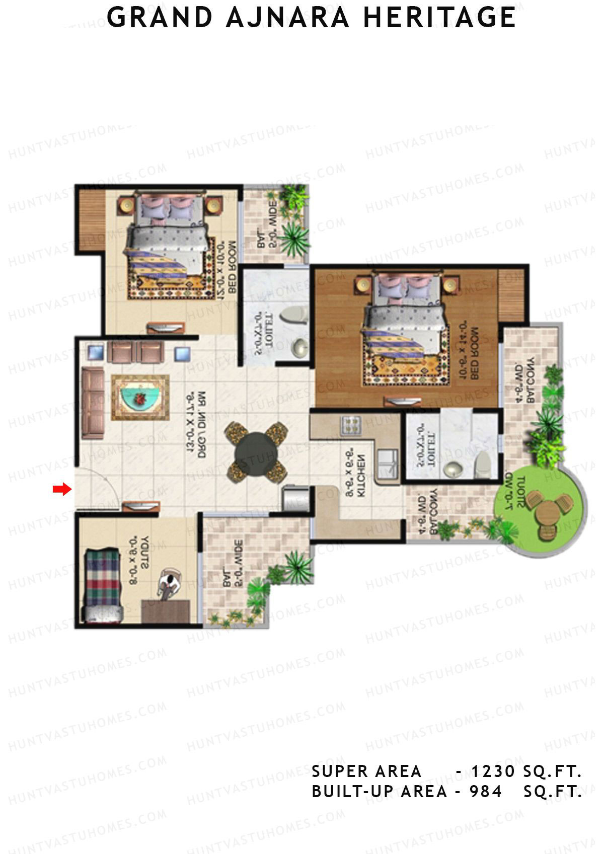 Grand Ajnara Heritage Tower C Unit 5, 7 Floor Plan