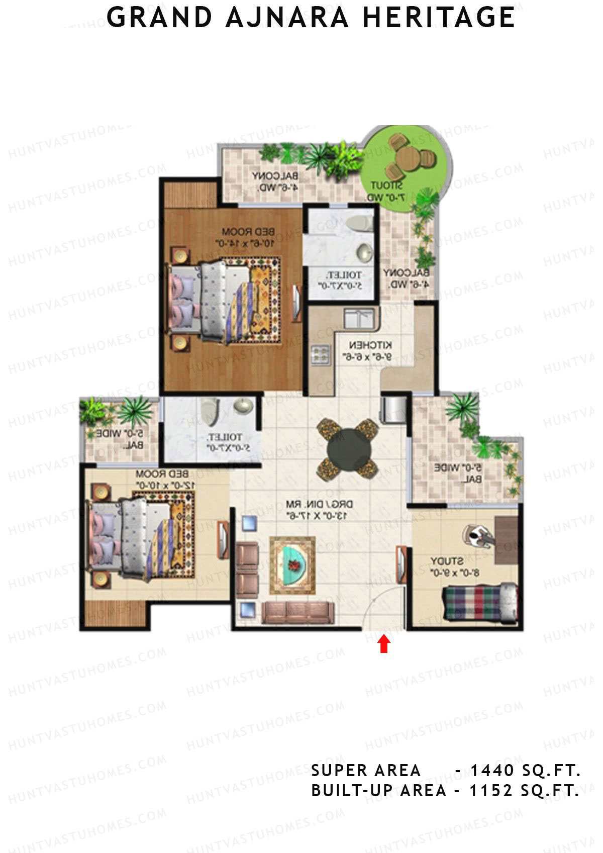 Grand Ajnara Heritage Tower D Unit 5, 7 Floor Plan