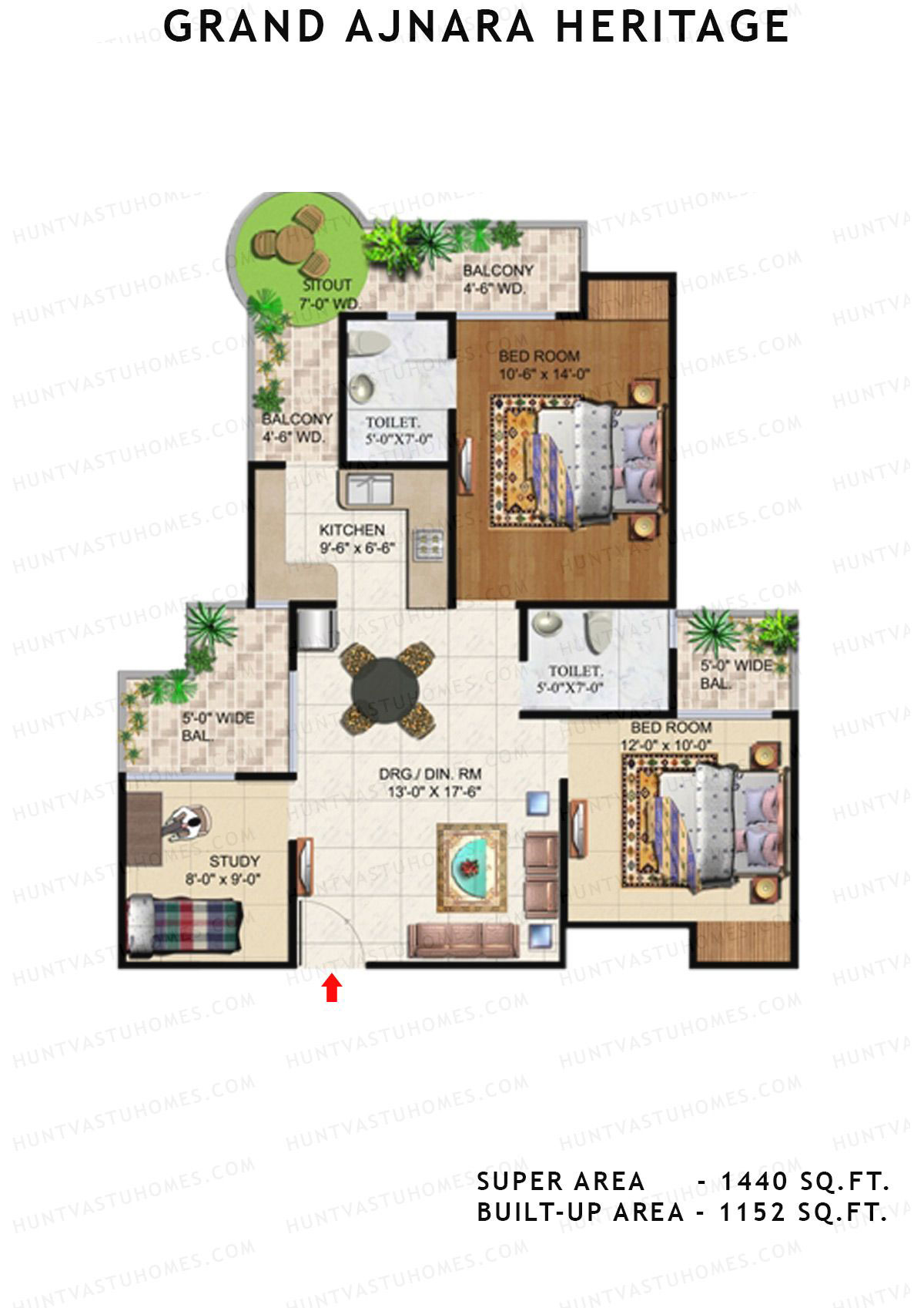 Grand Ajnara Heritage Tower D Unit 6, 8 Floor Plan
