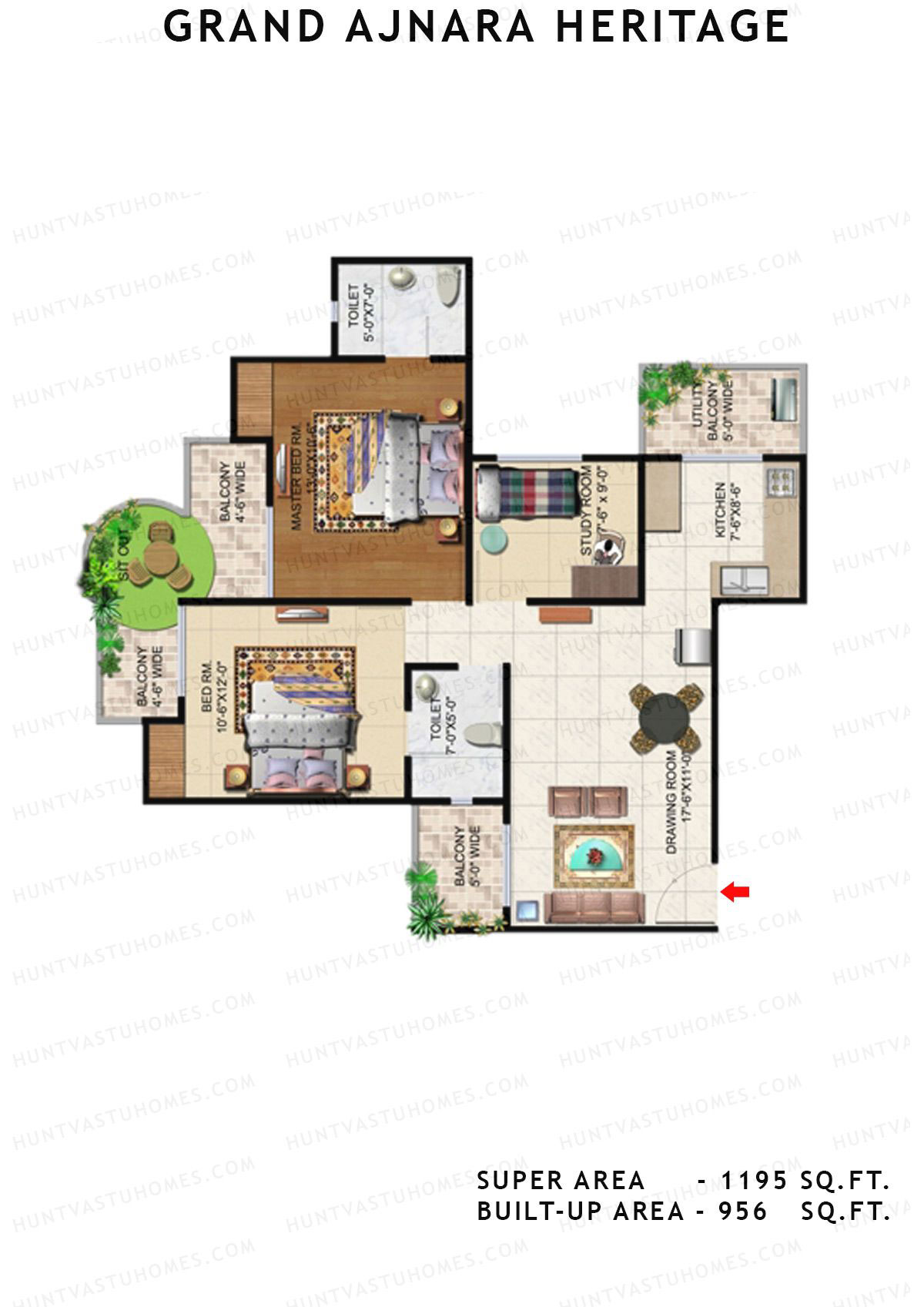Grand Ajnara Heritage Tower G Unit 2 Floor Plan