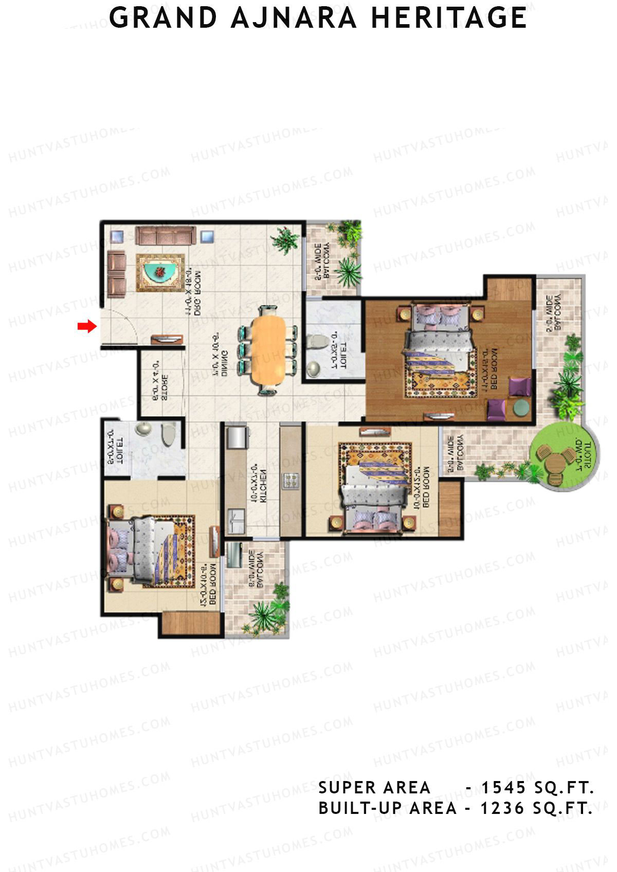 Grand Ajnara Heritage Tower G Unit 4 Floor Plan