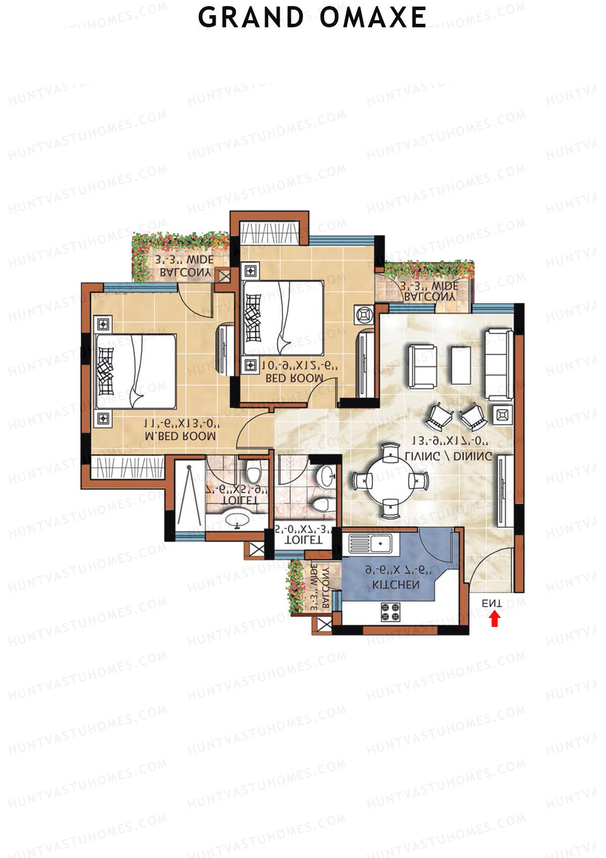 Grand Omaxe ALPINE C Unit 5 Floor Plan