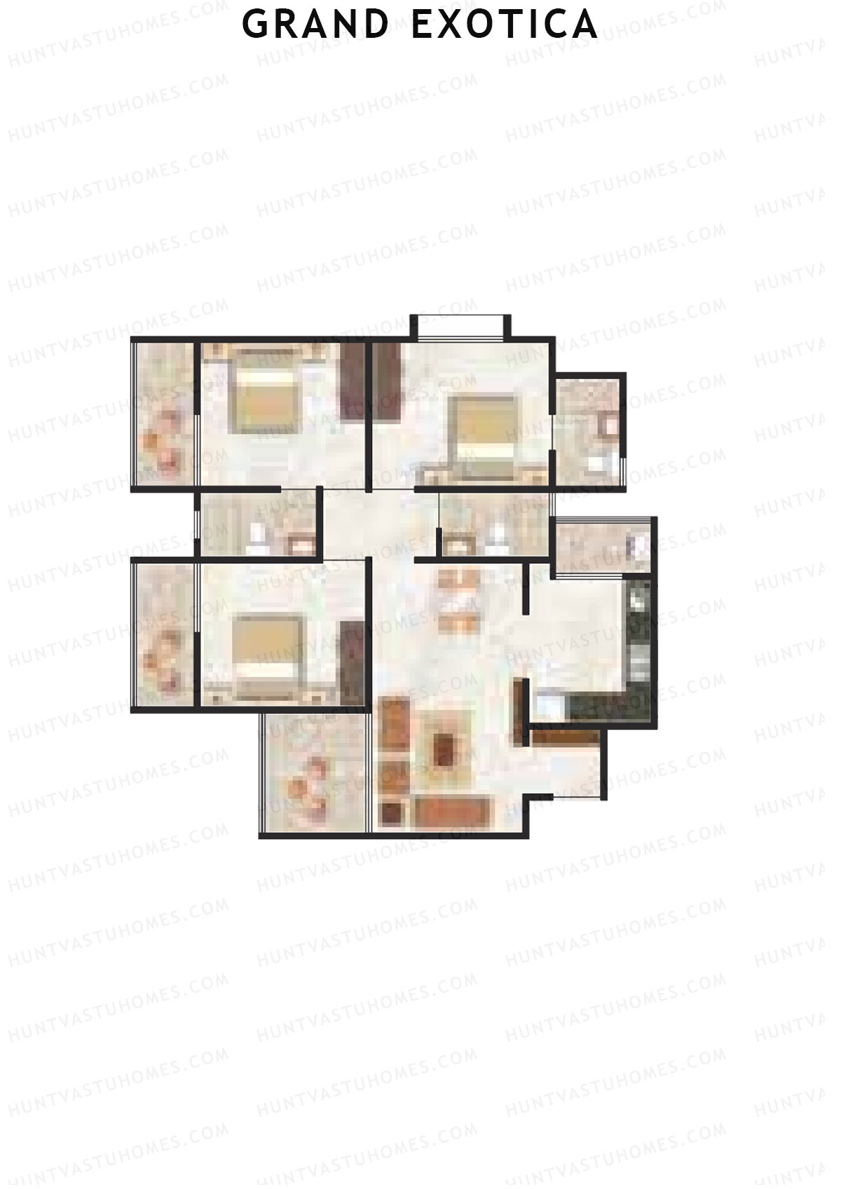 Grand Exotica Wing A Unit 1 Floor Plan