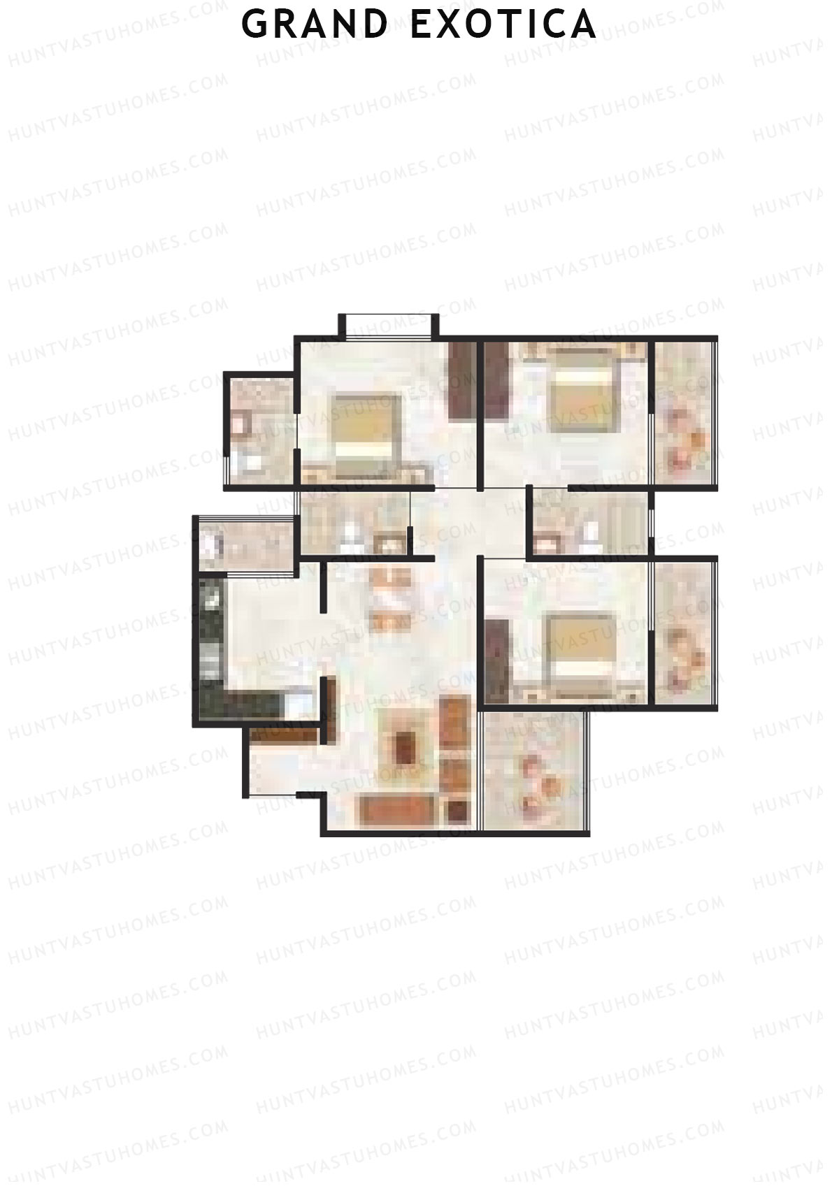 Grand Exotica Wing A Unit 2 Floor Plan