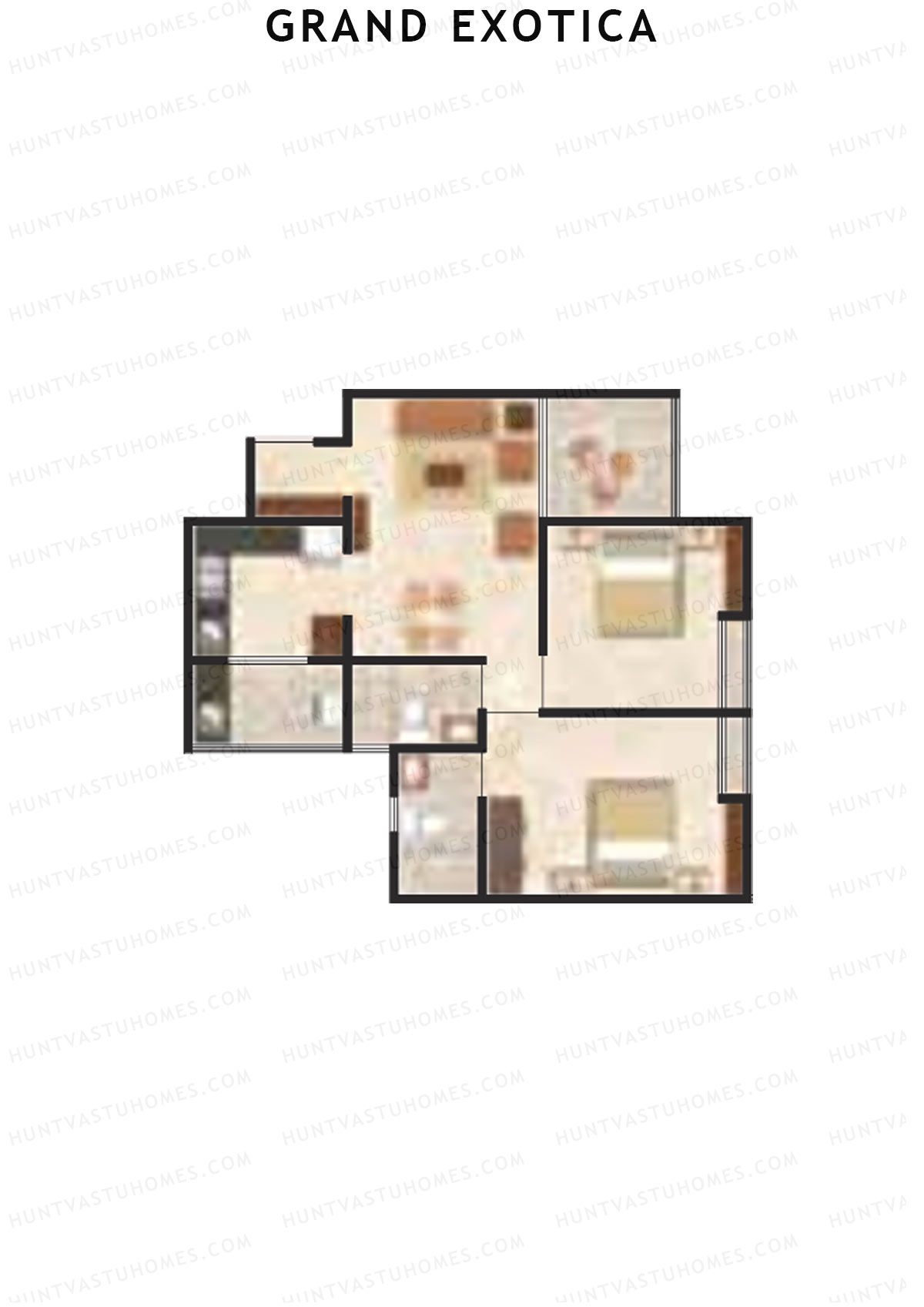 Grand Exotica Wing A Unit 3 Floor Plan