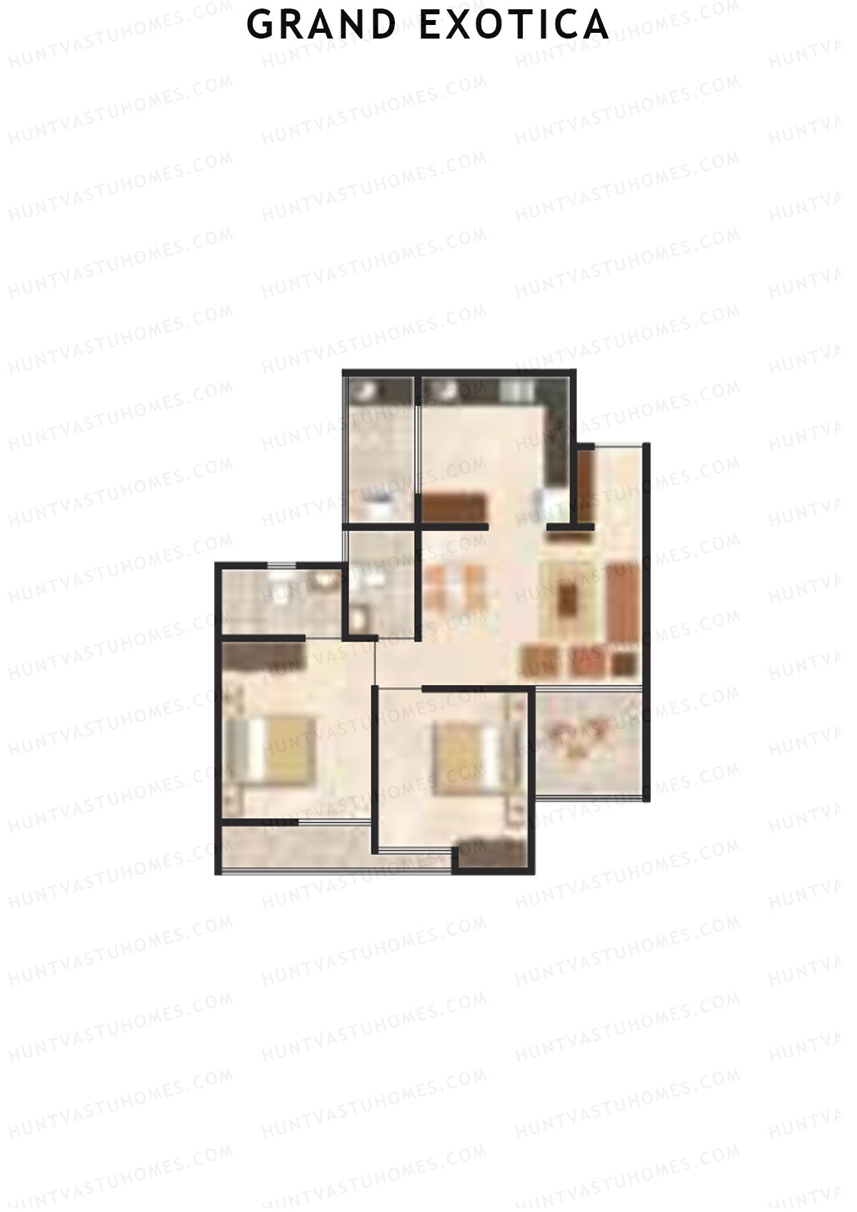 Grand Exotica Wing B Unit 10 Floor Plan