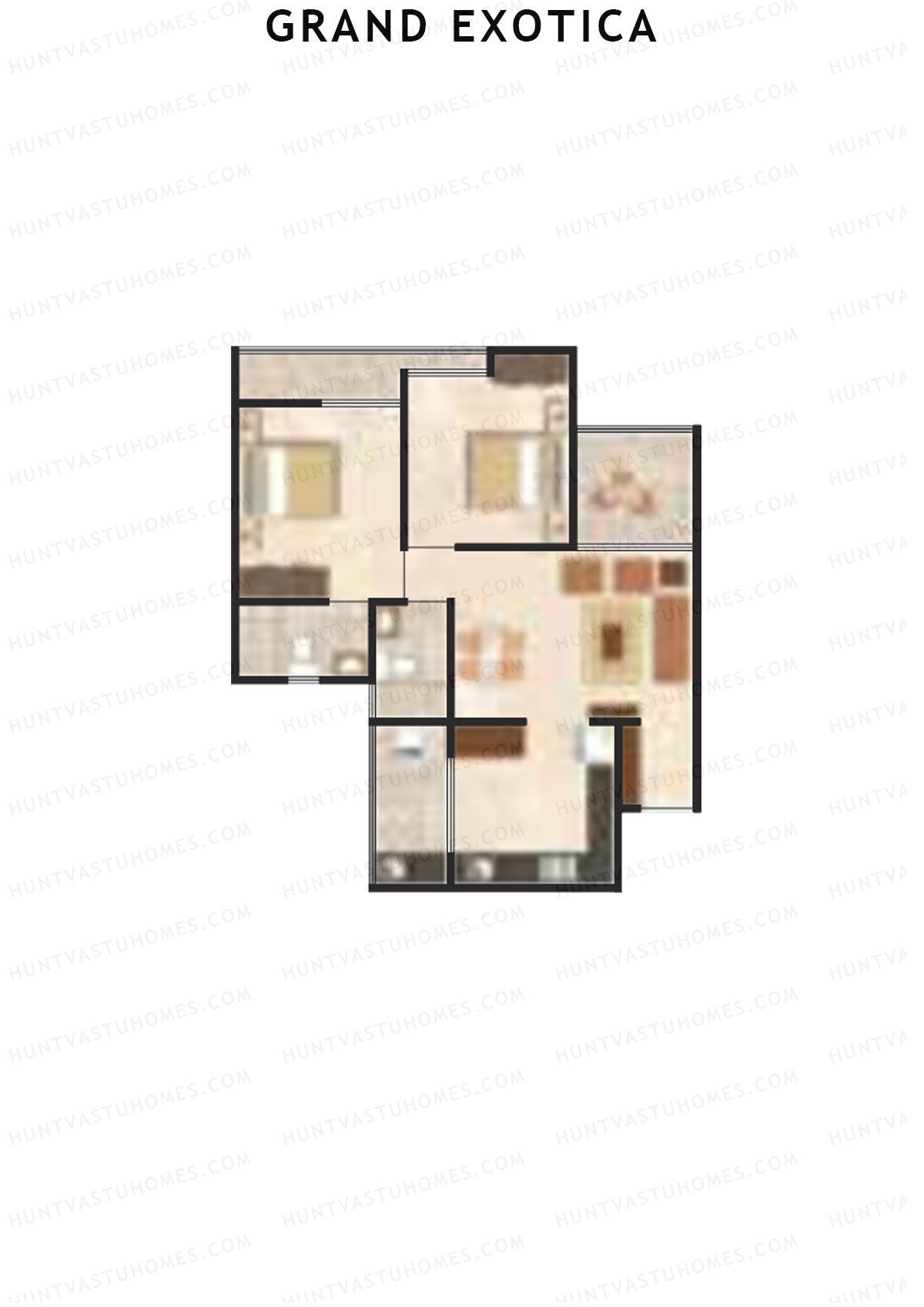 Grand Exotica Wing B Unit 11 Floor Plan