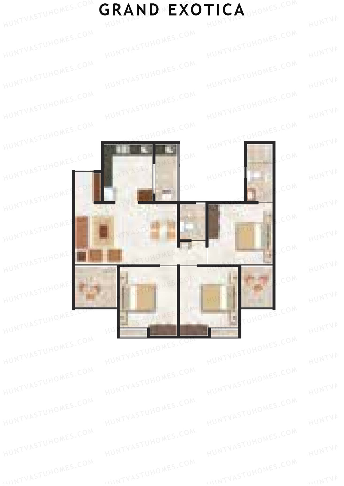 Grand Exotica Wing B Unit 7 Floor Plan