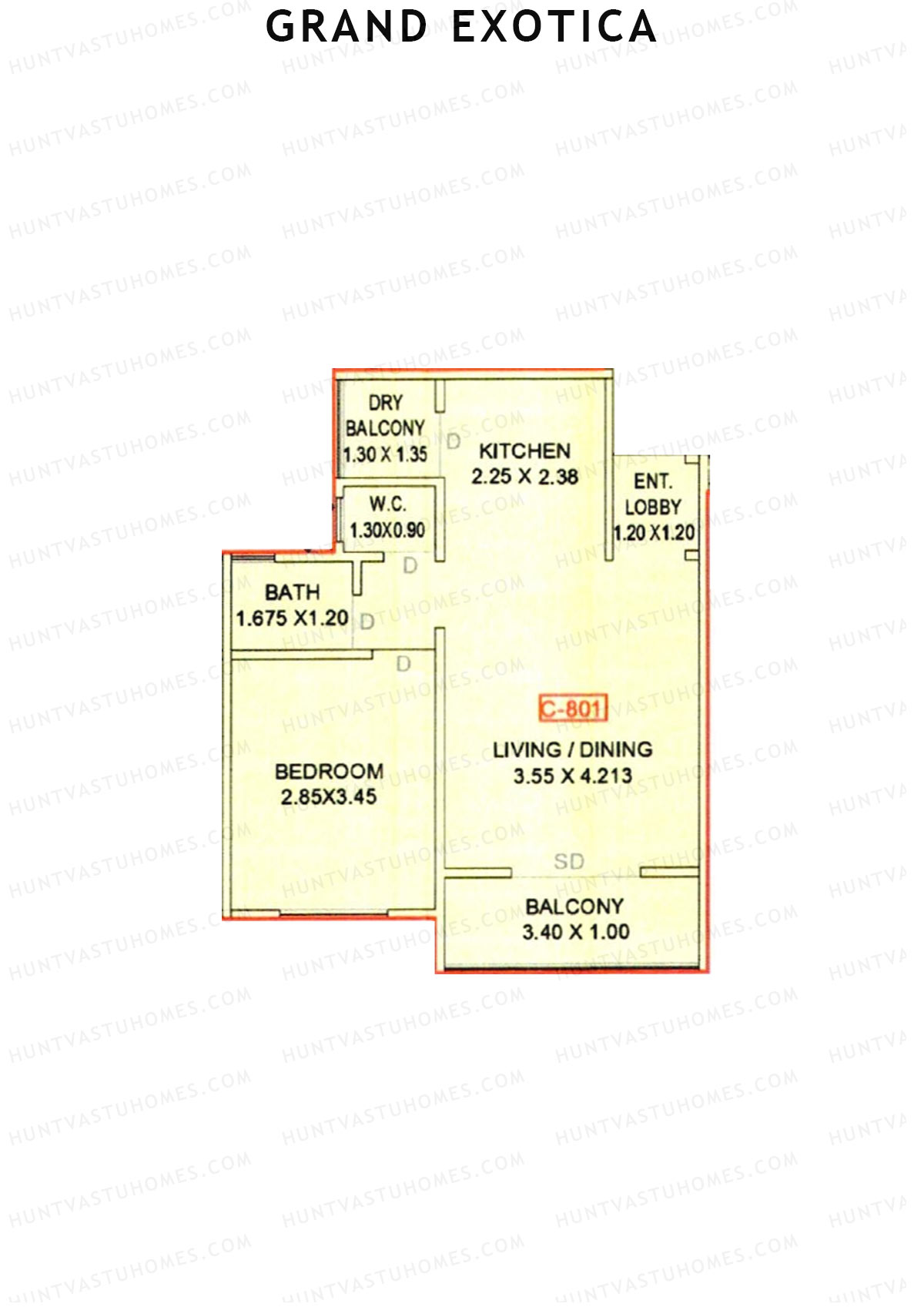 Grand Exotica Wing C Unit 1 Floor Plan