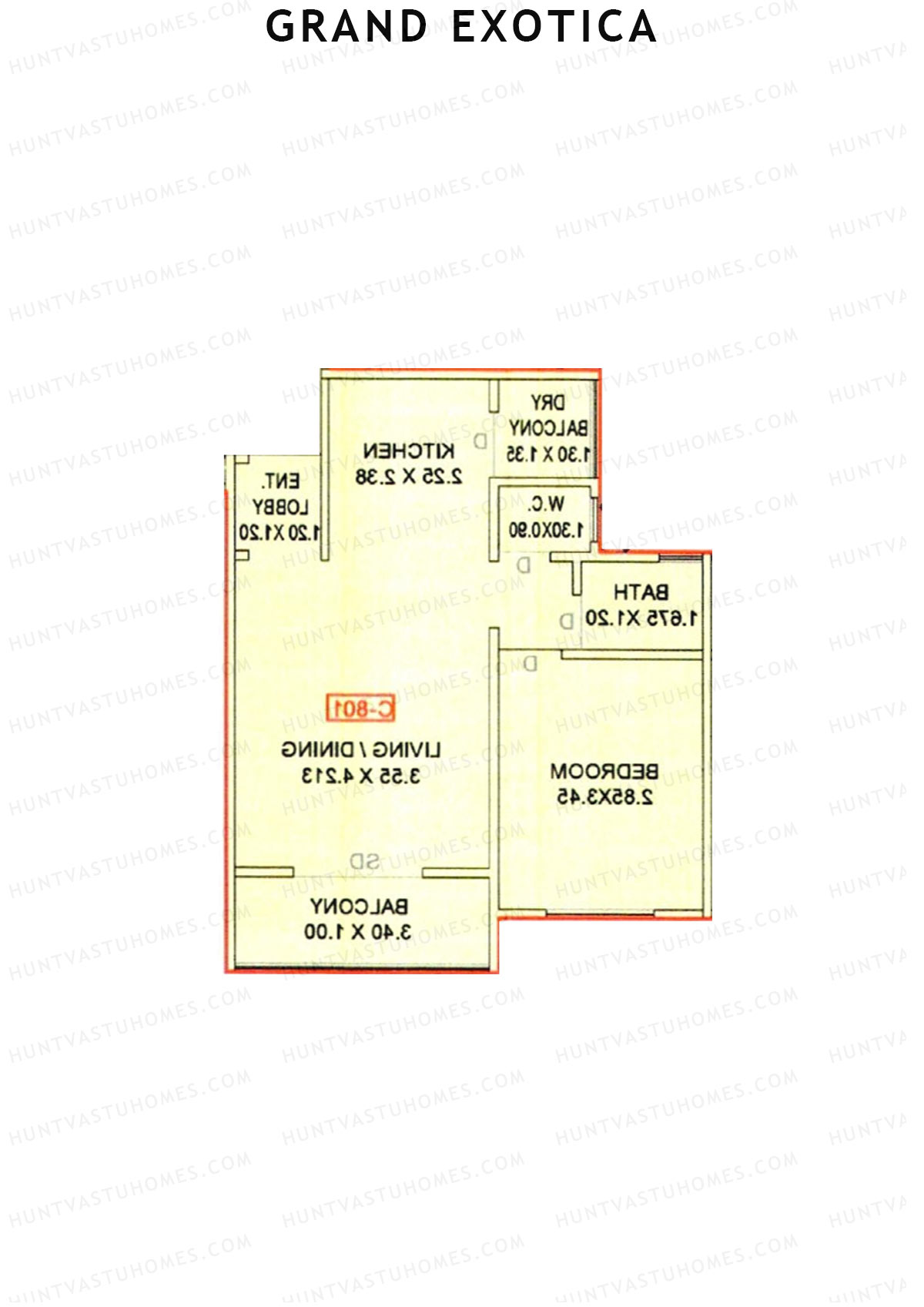 Grand Exotica Wing C Unit 2 Floor Plan