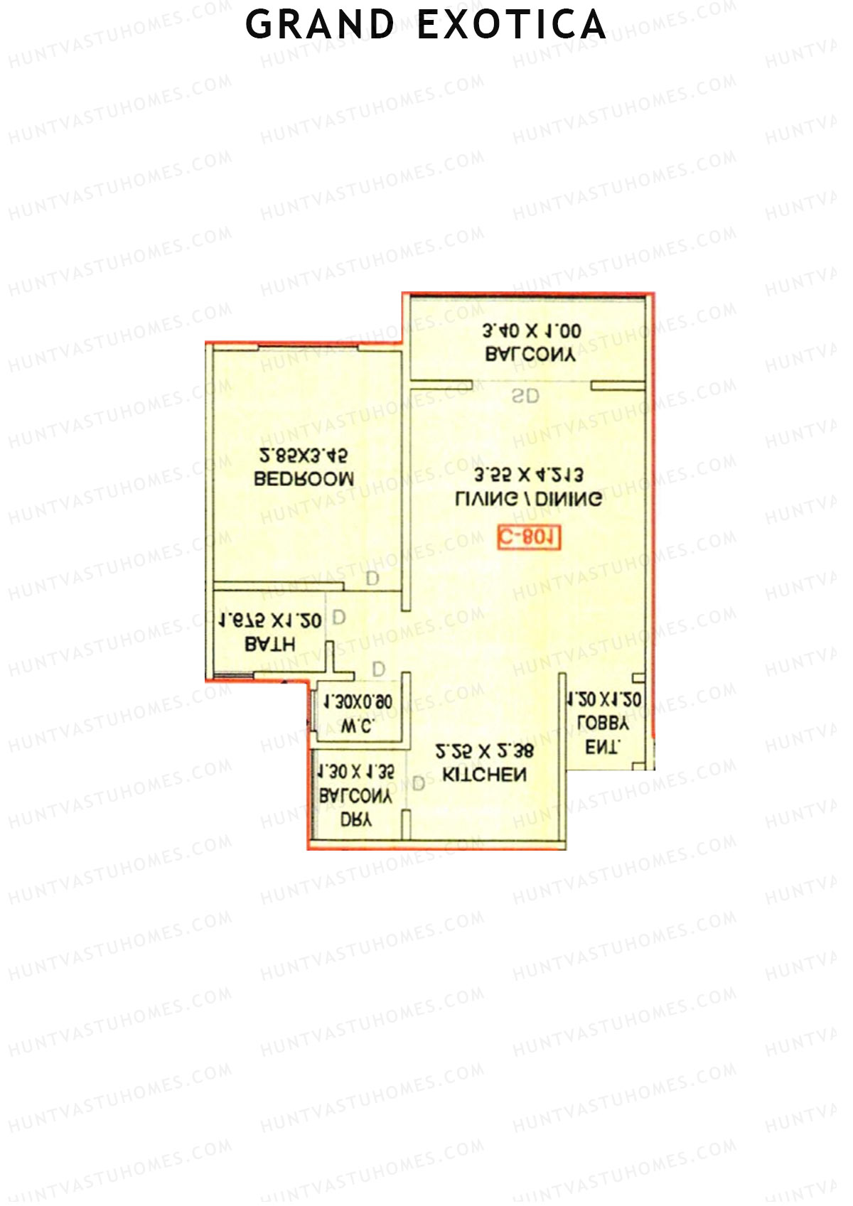 Grand Exotica Wing C Unit 3 Floor Plan