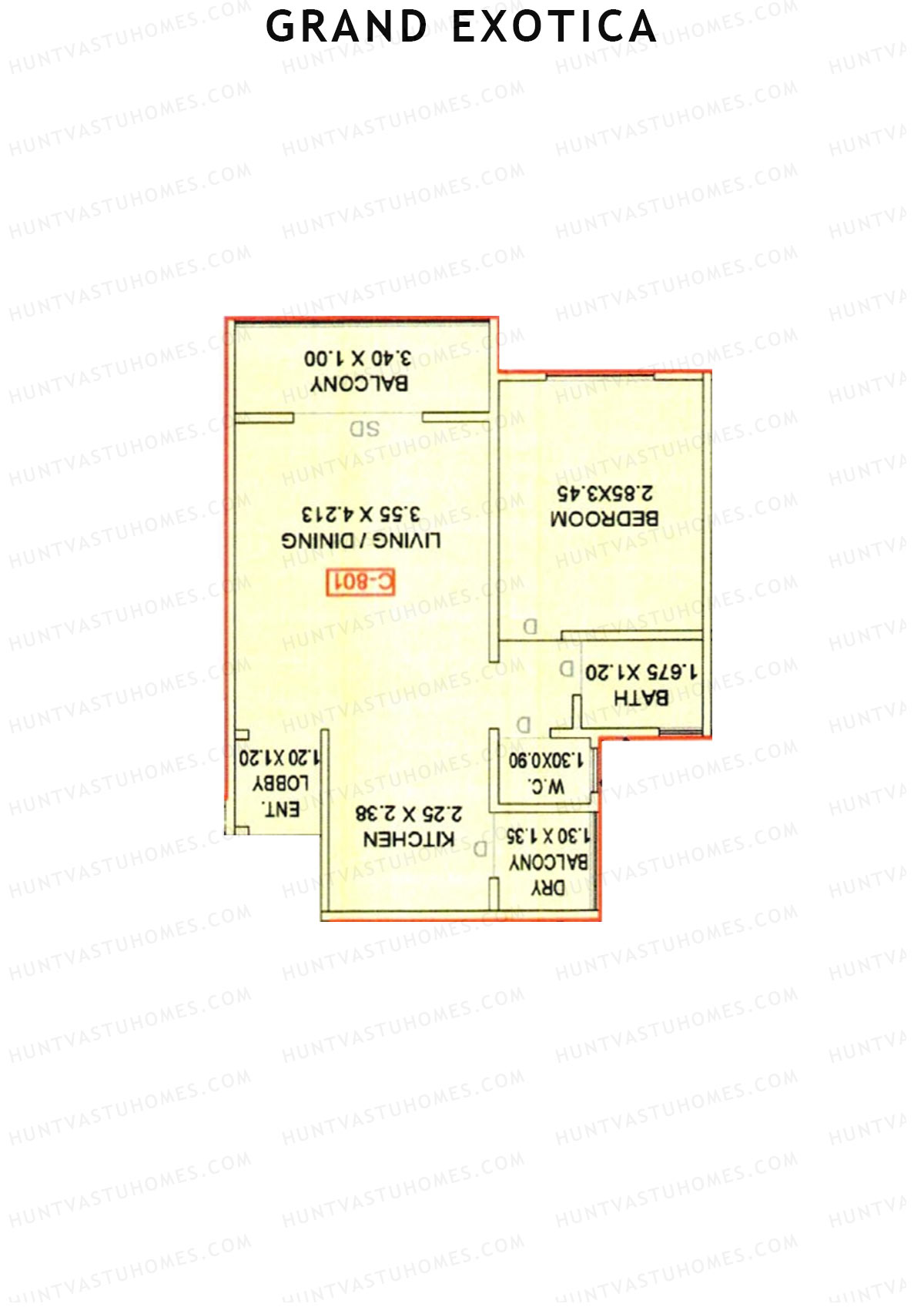 Grand Exotica Wing C Unit 4 Floor Plan