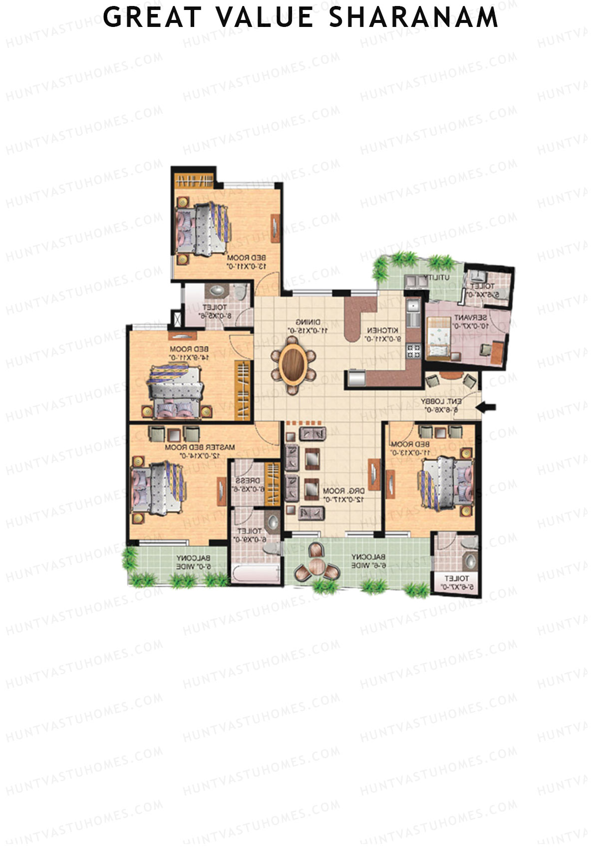 Great Value Sharanam Tower A Unit 1 Floor Plan