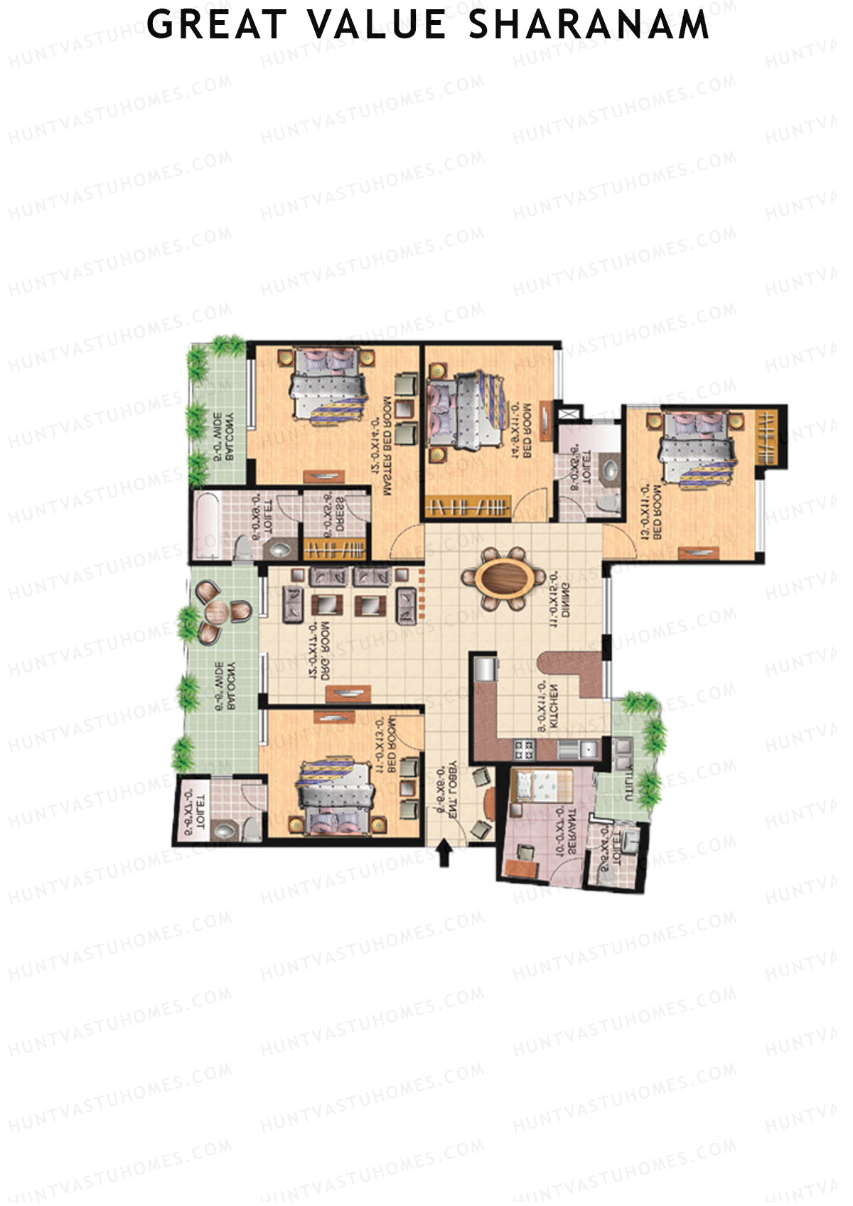 Great Value Sharanam Tower A Unit 3 Floor Plan