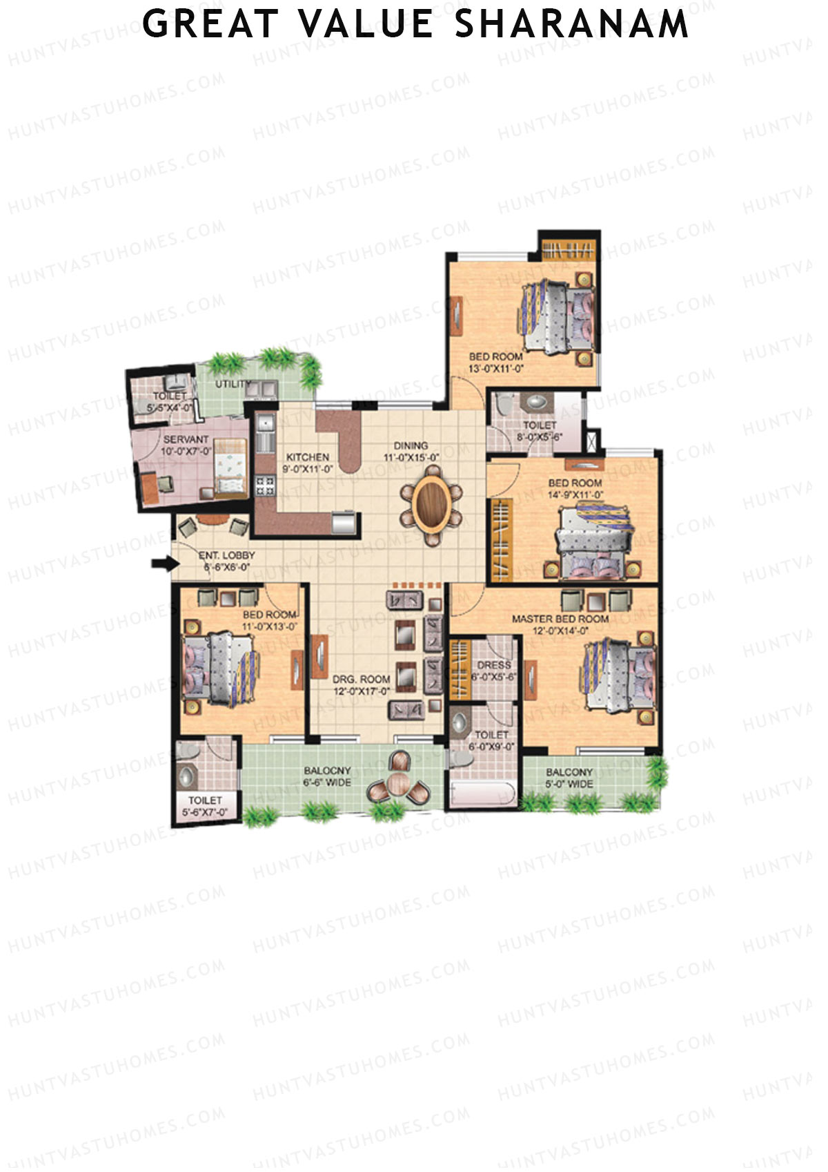 Great Value Sharanam Tower B Unit 1 Floor Plan