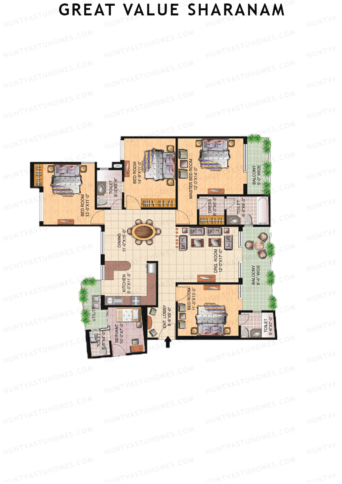 Great Value Sharanam Tower B Unit 3 Floor Plan