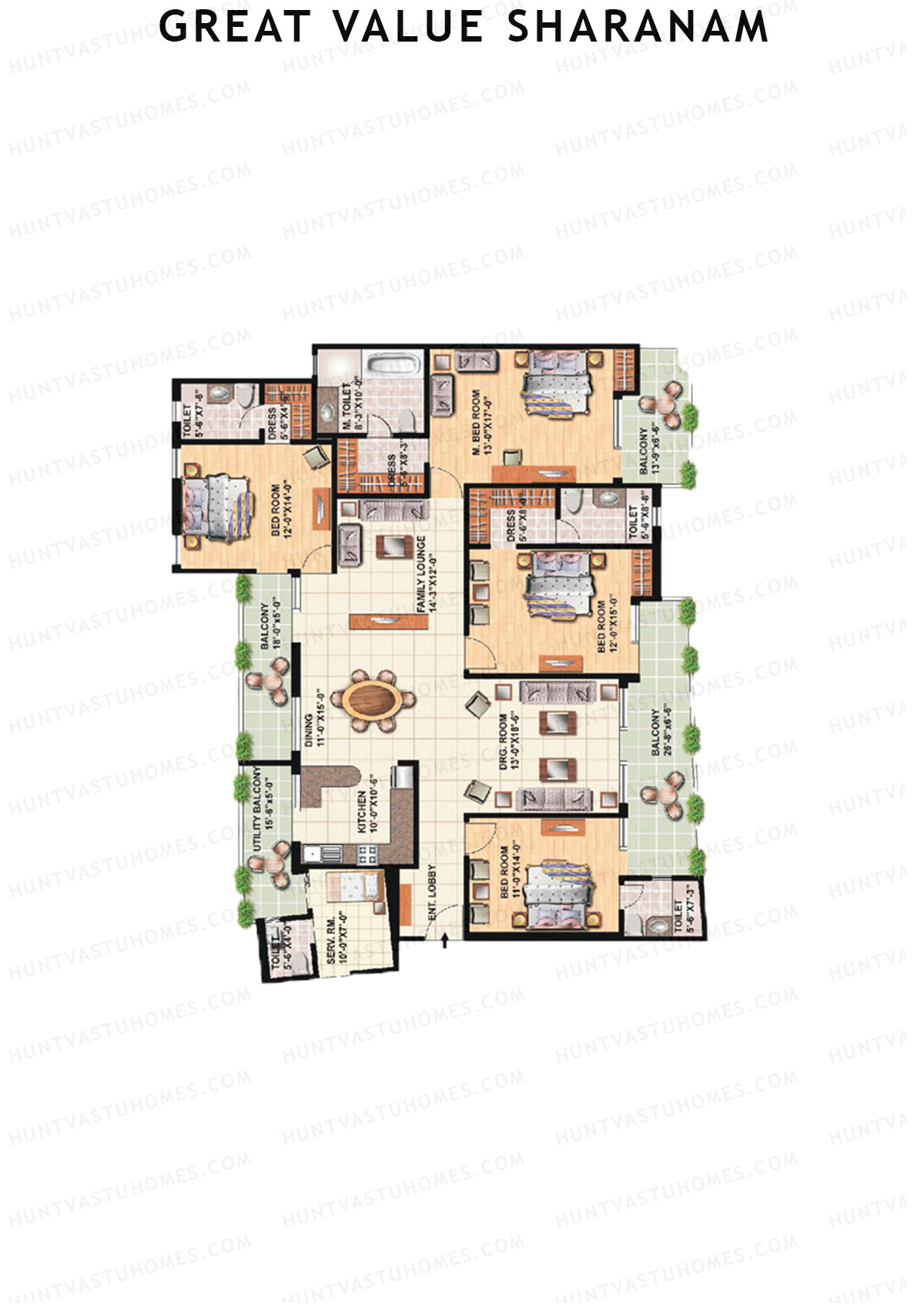 Great Value Sharanam Tower J Unit 3 Floor Plan