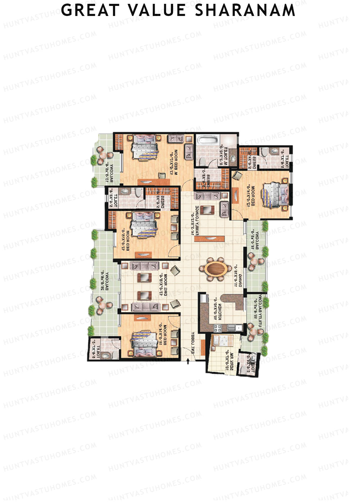 Great Value Sharanam Tower K Unit 3 Floor Plan