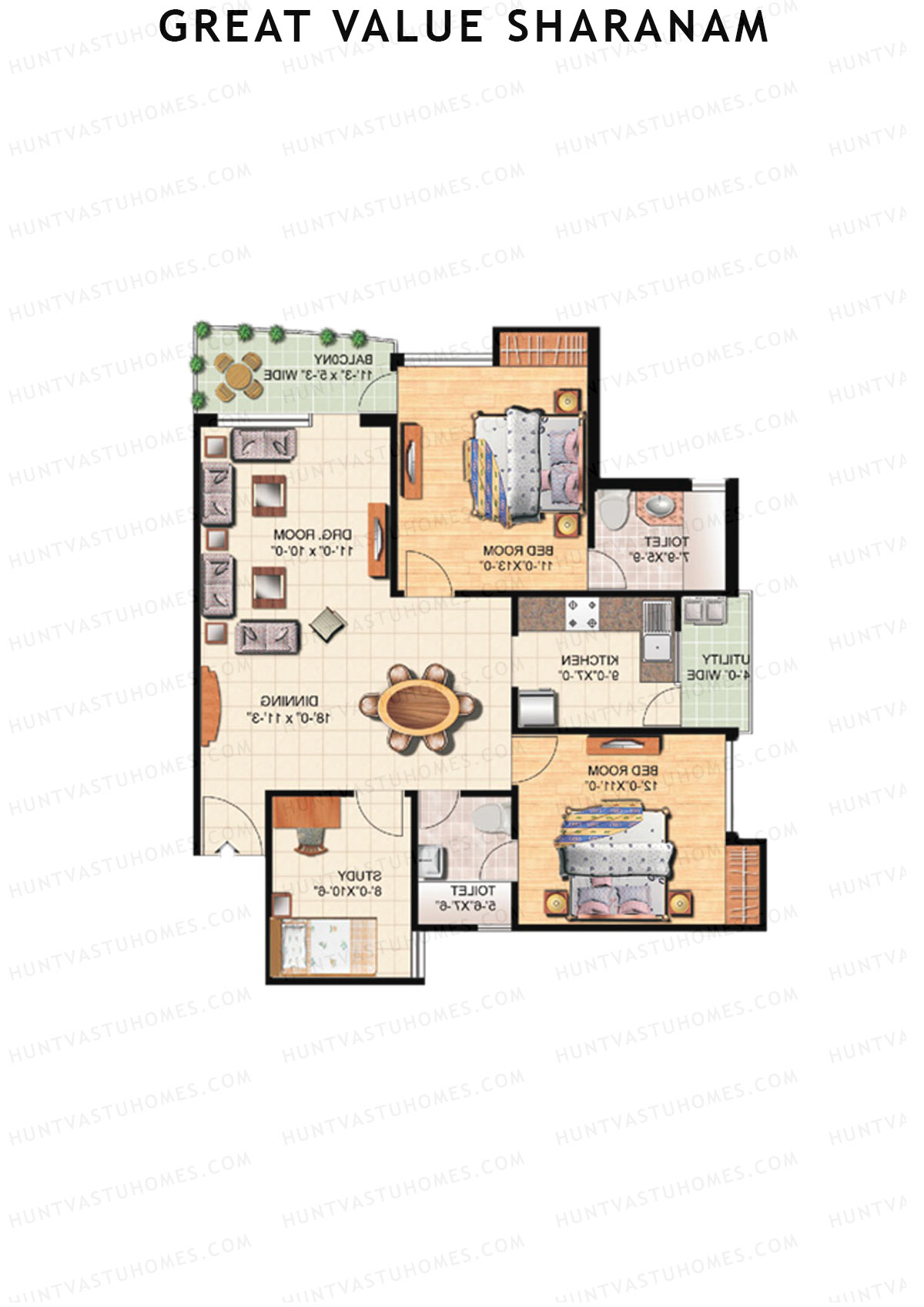 Great Value Sharanam Tower R Unit 4 Floor Plan