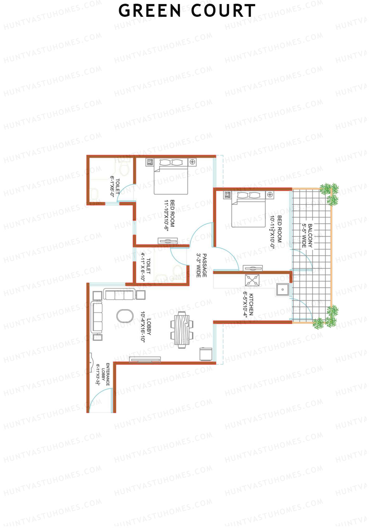 Green Court Tower D Unit 7 Floor Plan
