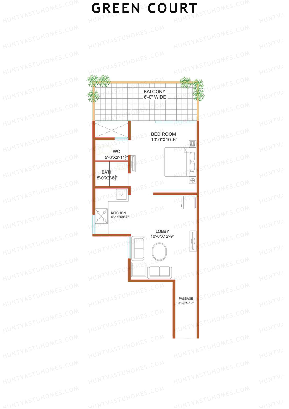 Green Court Tower E Unit 11 Floor Plan