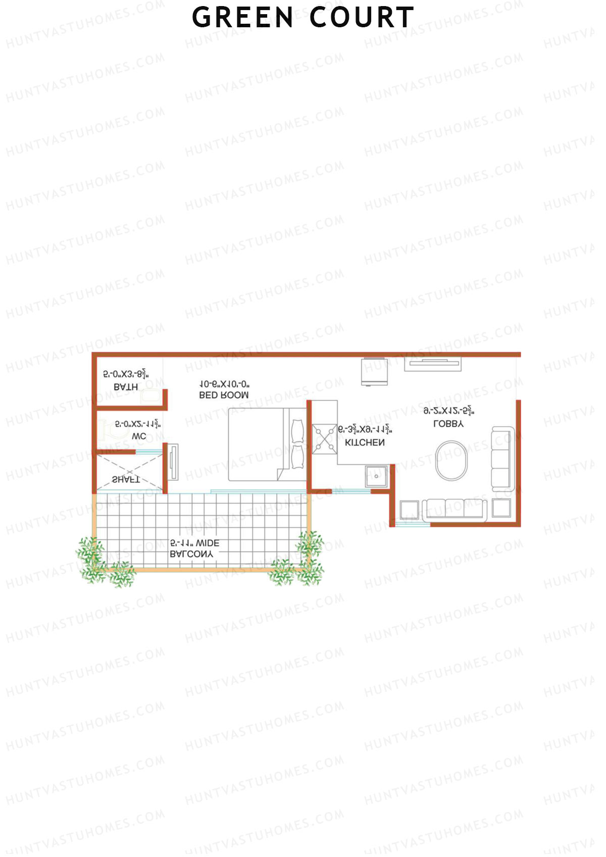 Green Court Tower E Unit 9 Floor Plan